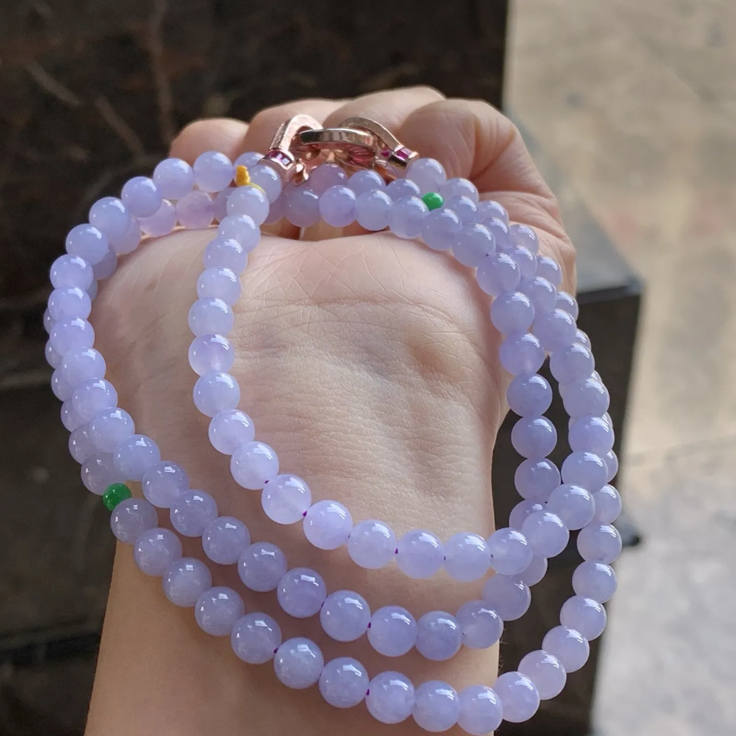 冰春色珠链
颜色漂亮 小清新～