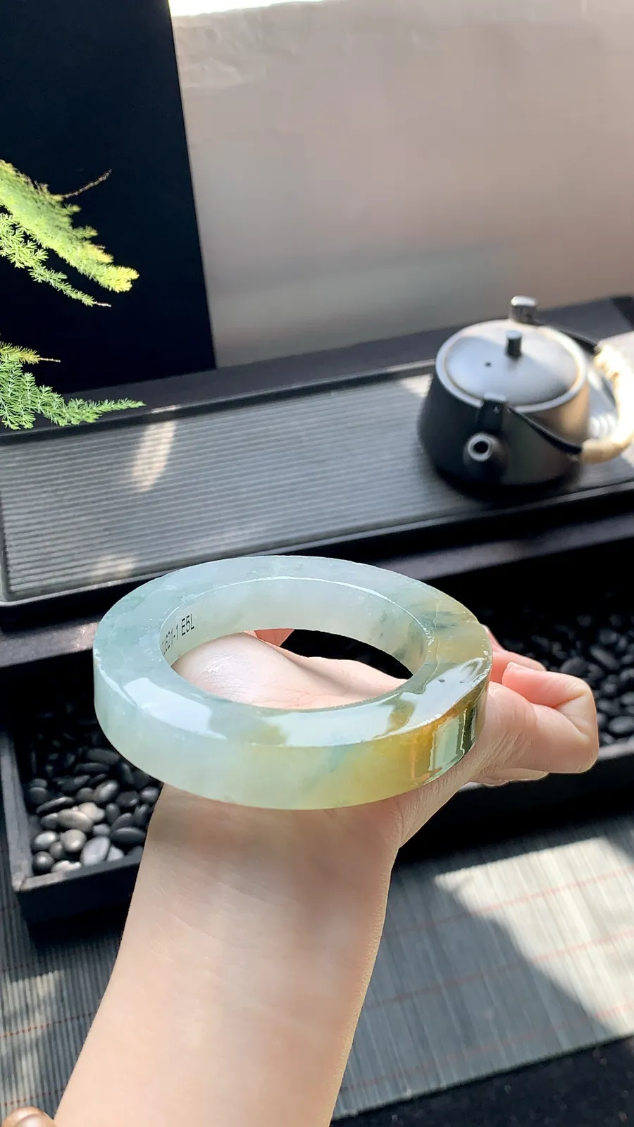 【特色黄翡飘花镯胚】