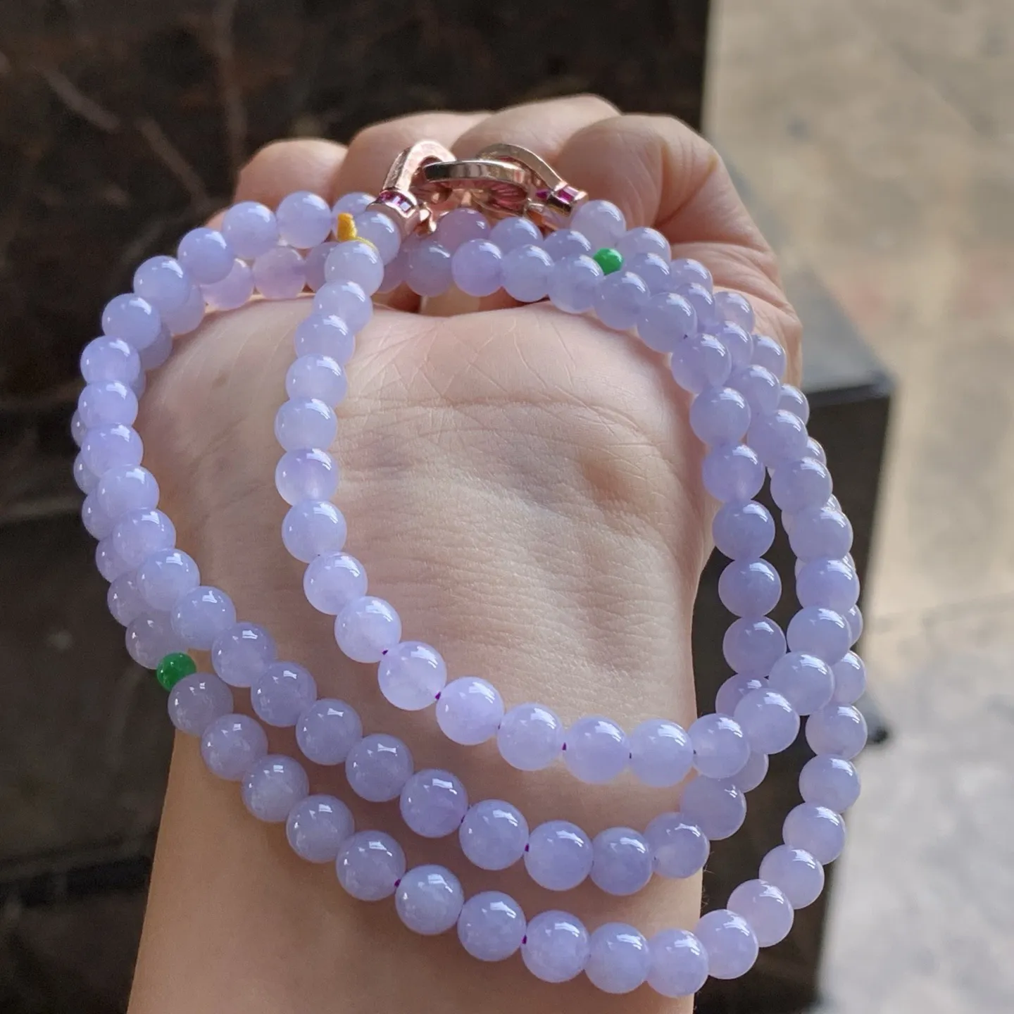 冰春色珠链
颜色漂亮 小清新～