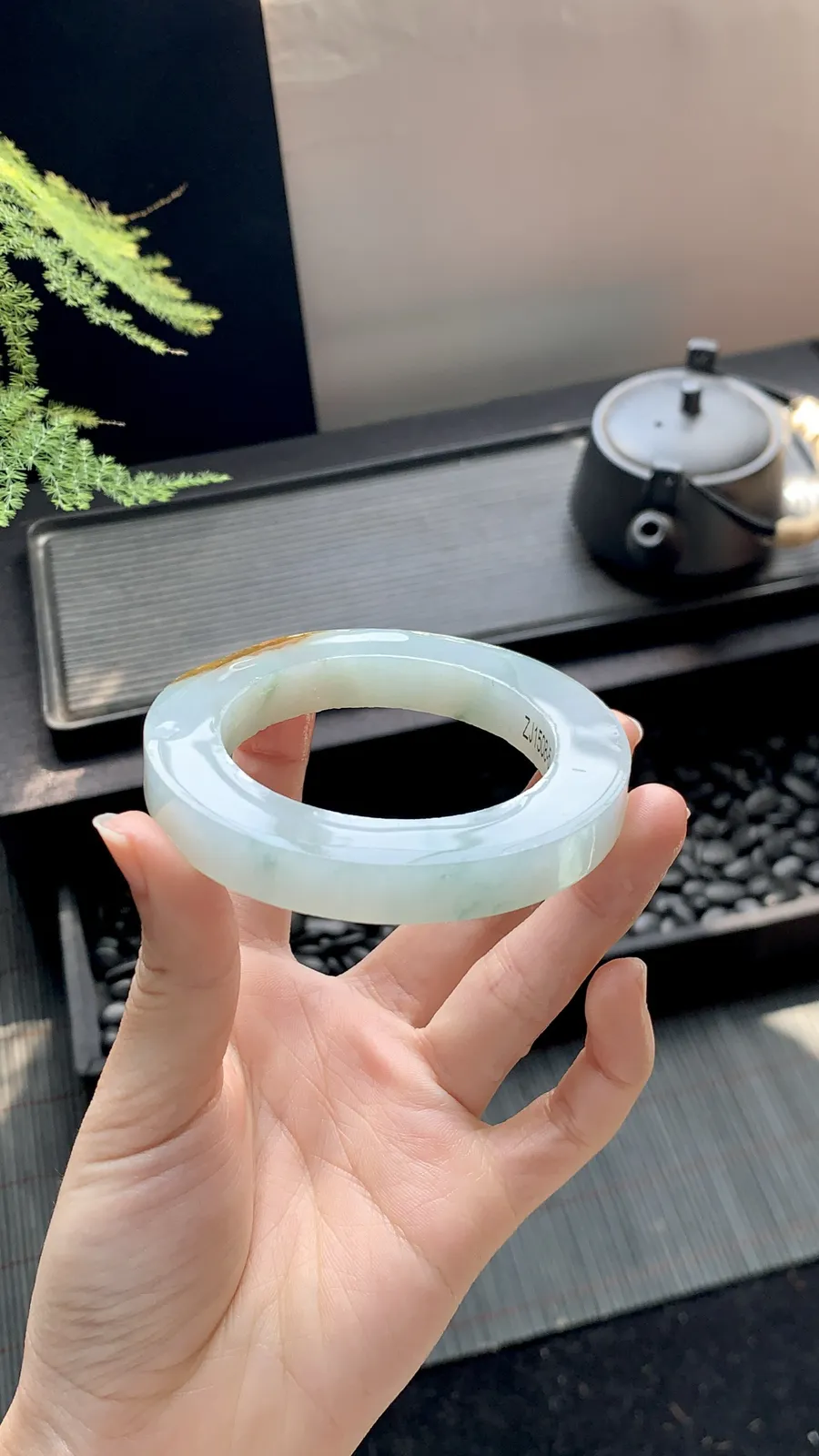 【黄翡飘花镯胚】