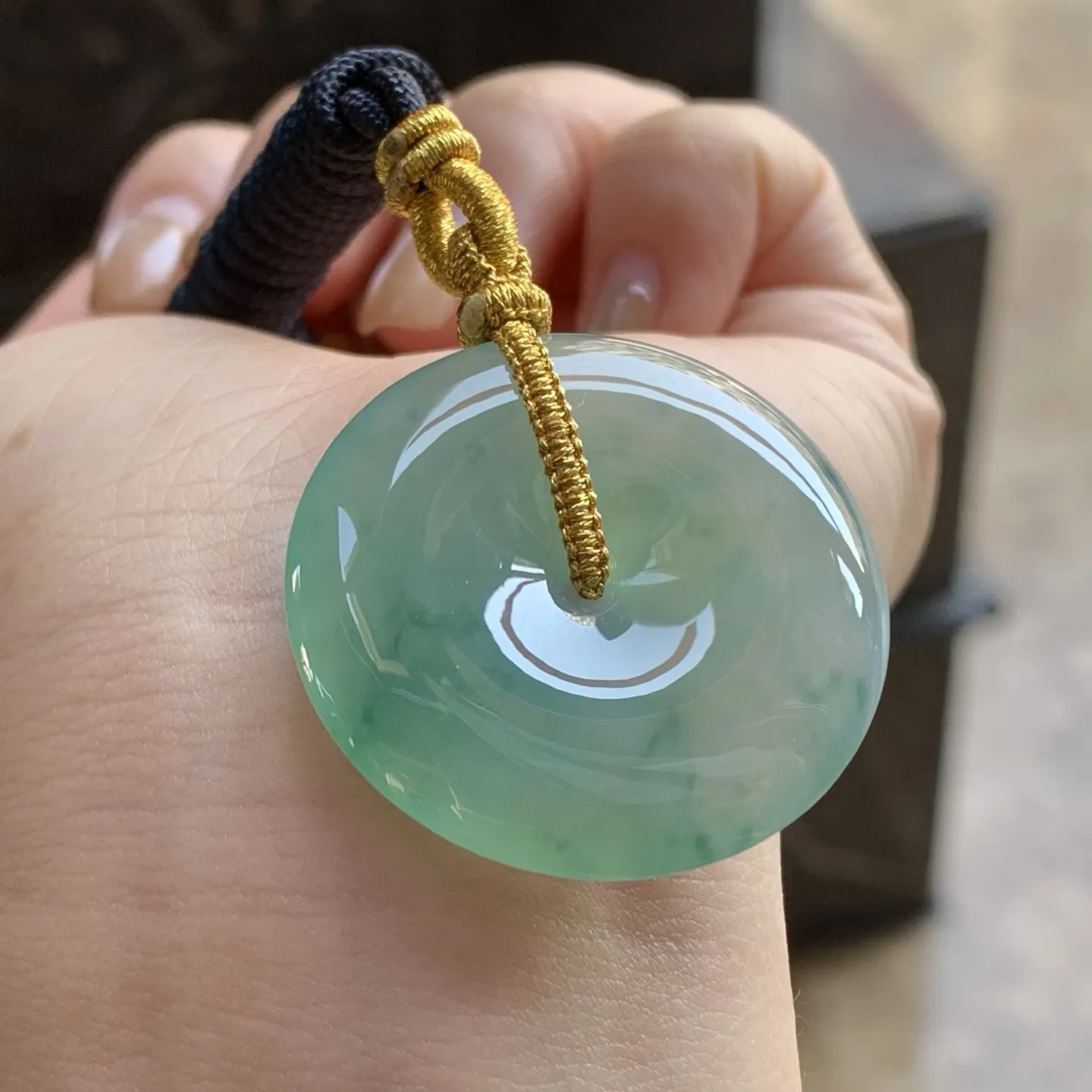 冰飘花平安扣
 底色漂亮 平安顺遂