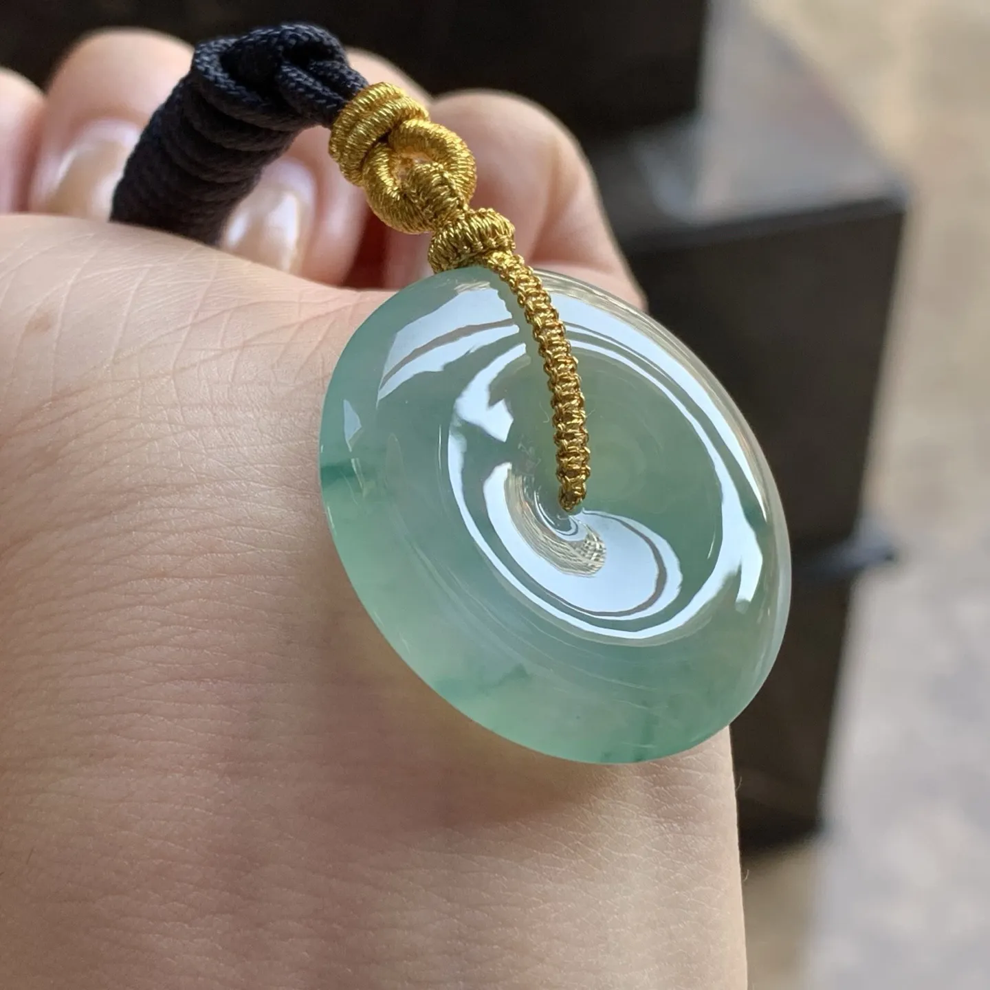 冰飘花平安扣
 底色漂亮 平安顺遂