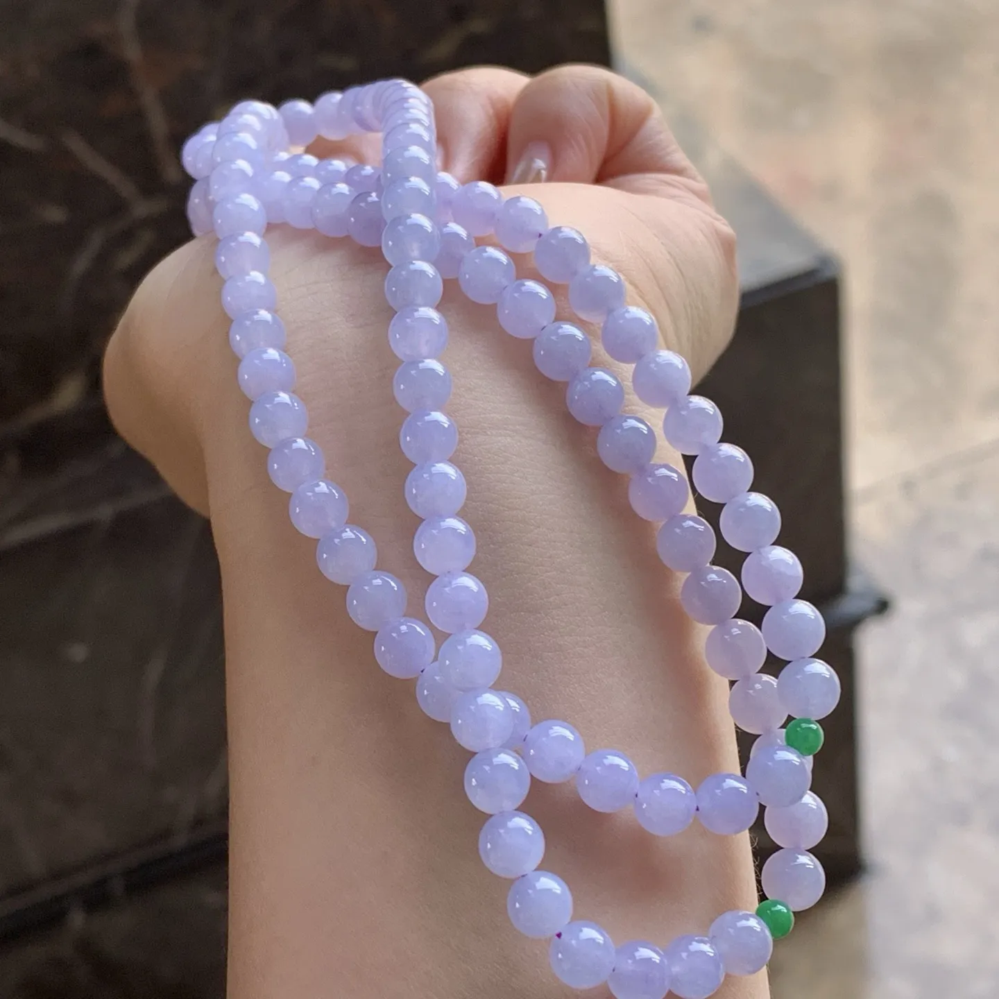 冰春色珠链
颜色漂亮 小清新～