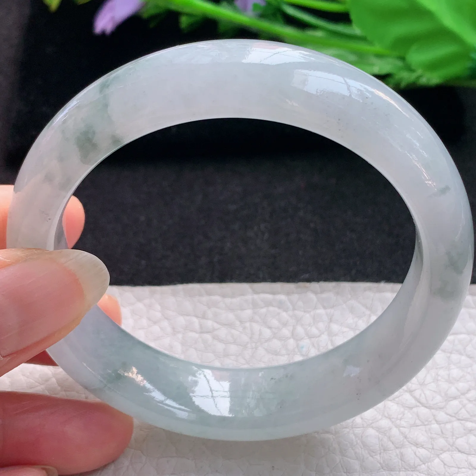 nr实拍58*15.5*8.8轮胎镯 缅甸翡翠a货玉手镯飘逸正圈平安镯宽版玉手环