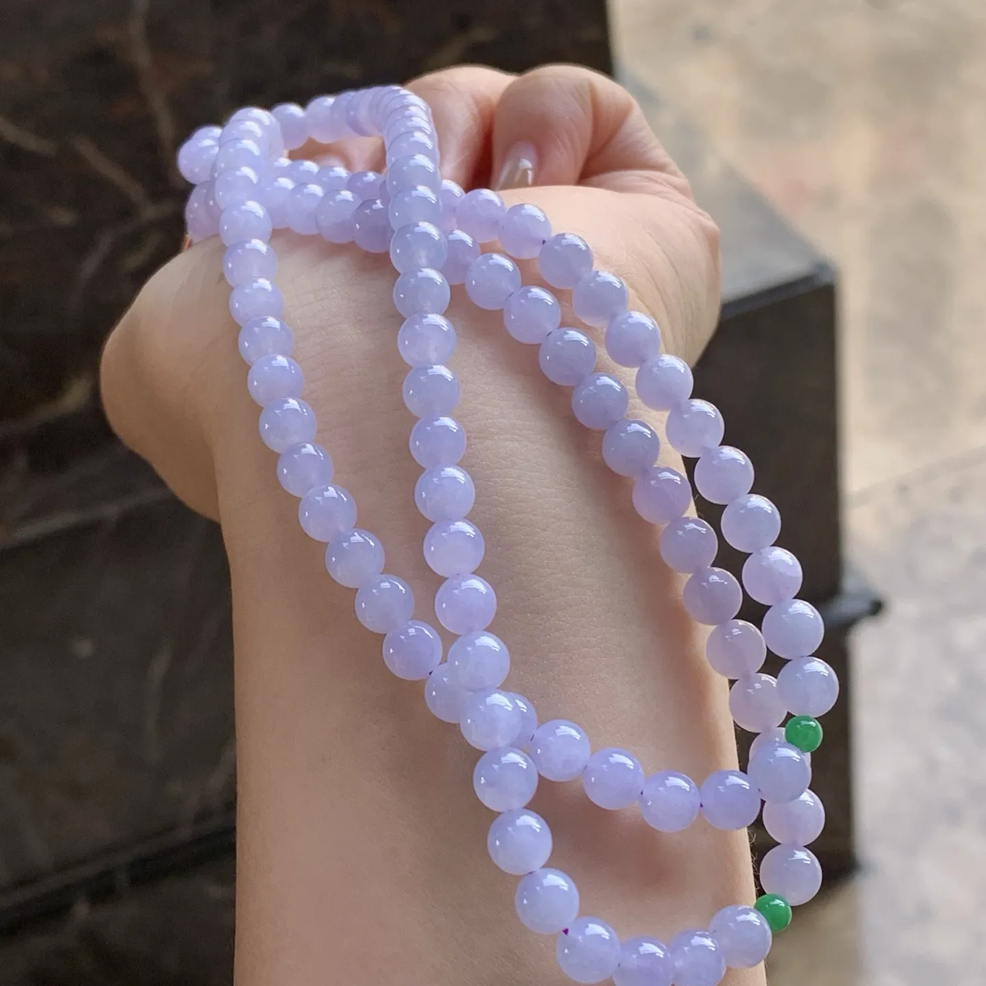 冰春色珠链
颜色漂亮 小清新～