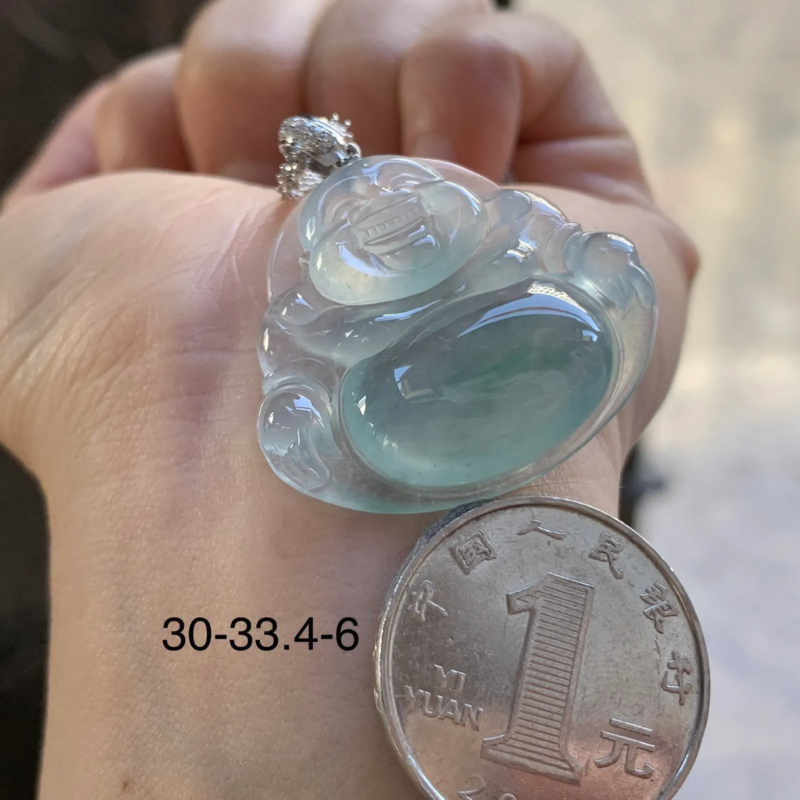 冰蓝佛公
 底色漂亮冰透