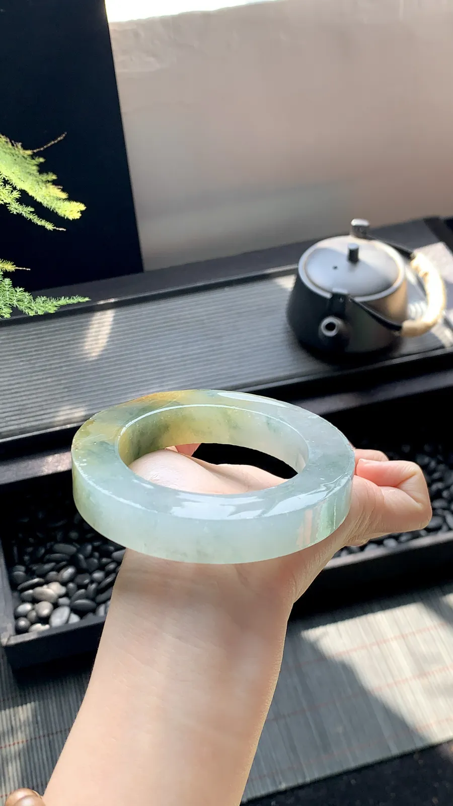 【特色黄翡飘花镯胚】