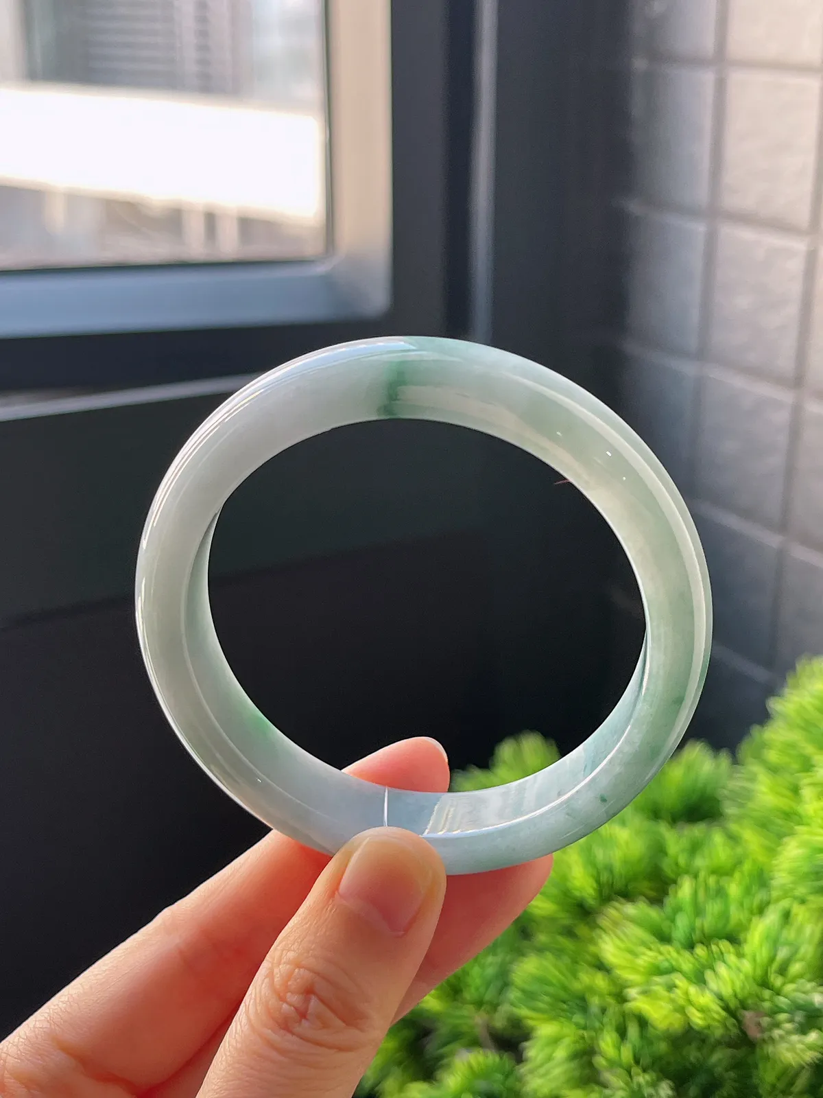 正圈56.5圈口，翡翠糯化种手镯