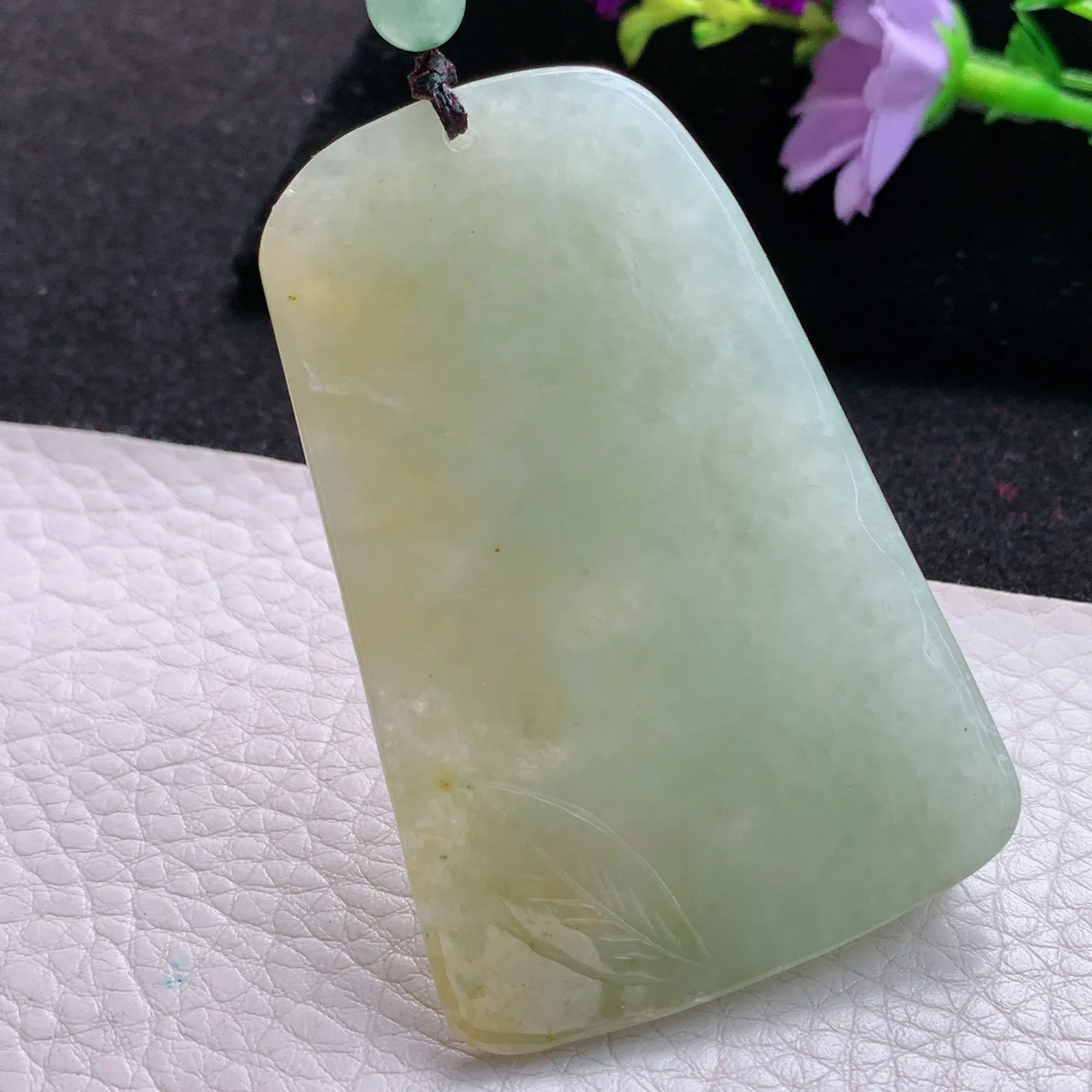 zen自然光64.8*43.3*12.6天然缅甸翡翠冰双彩霸气龙牌玉吊坠 玉挂件