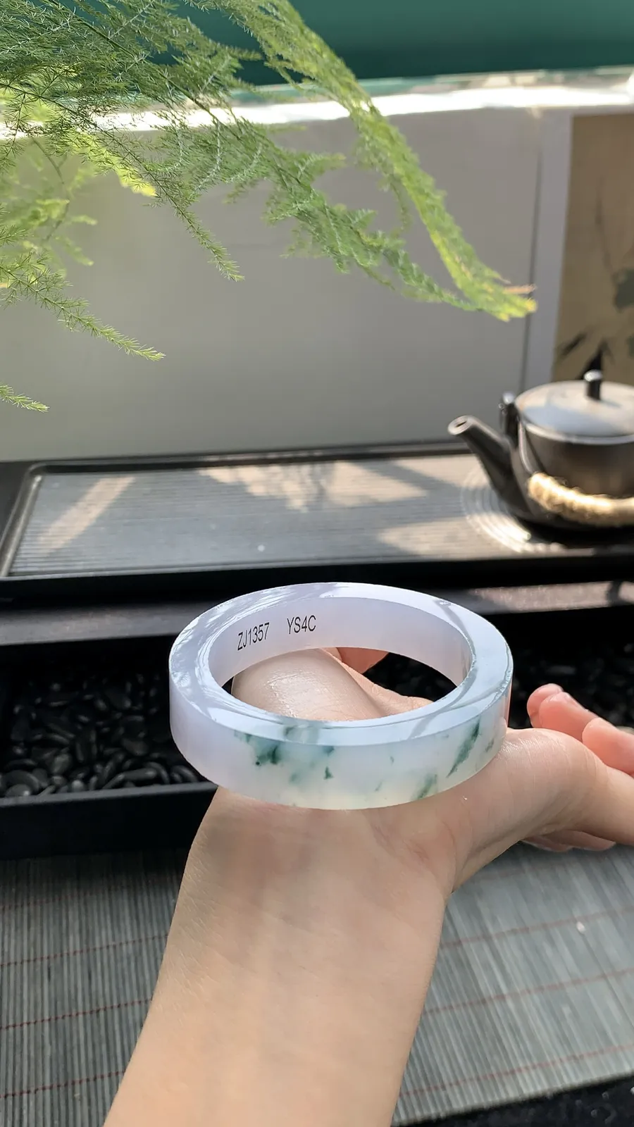 🪻【冰紫飘花贵妃镯胚】