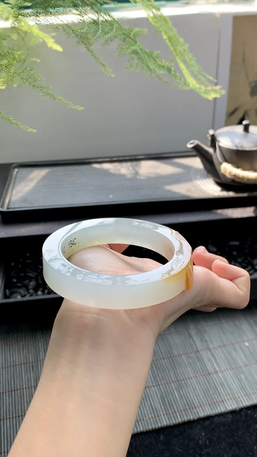  特色冰黄翡镯胚