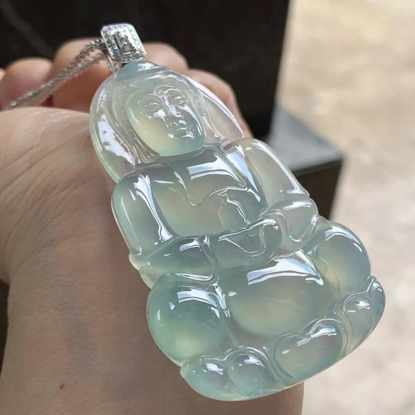 金扣冰晴水观音^_^冰透 尺寸64.2