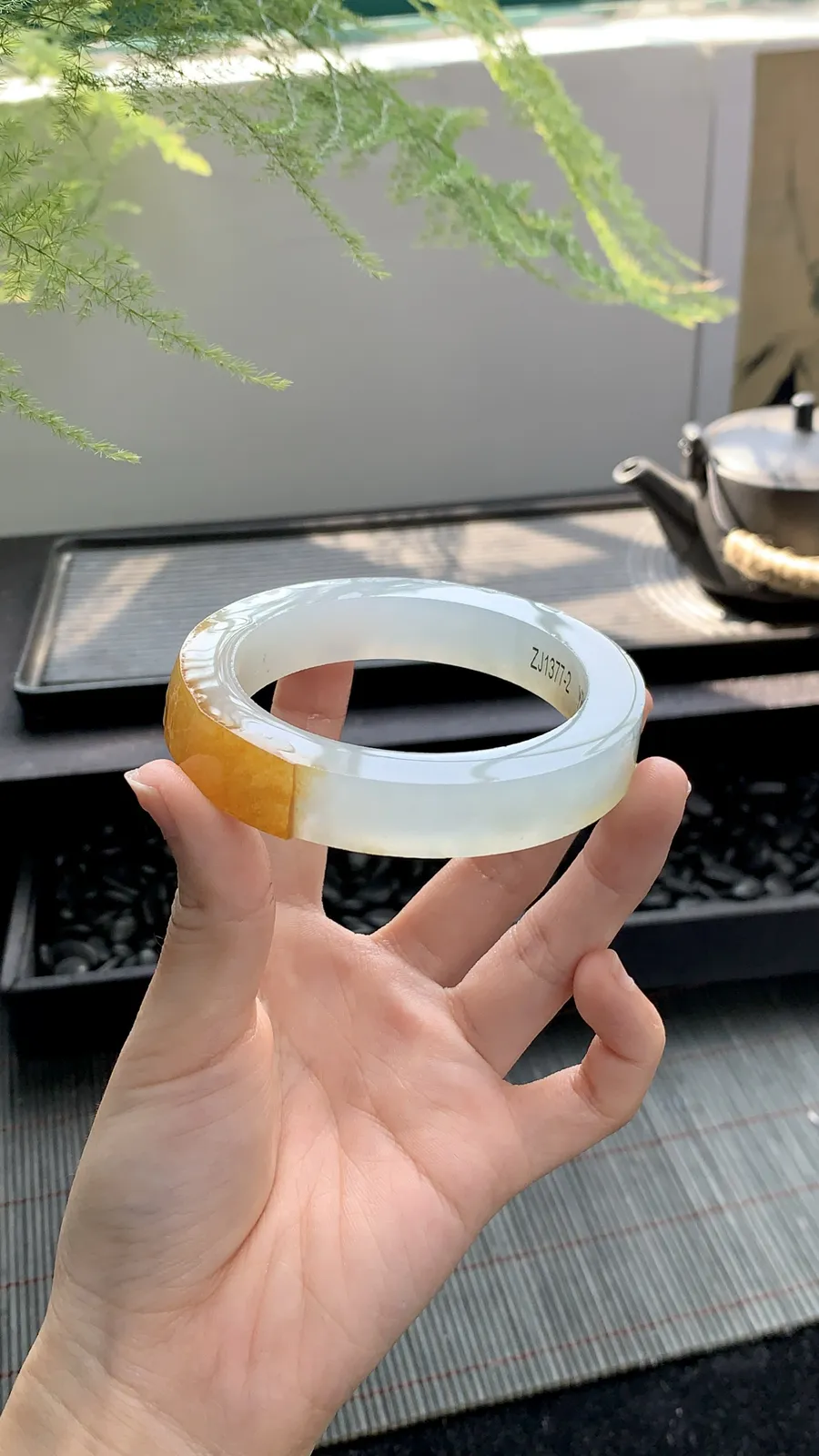  特色冰黄翡镯胚