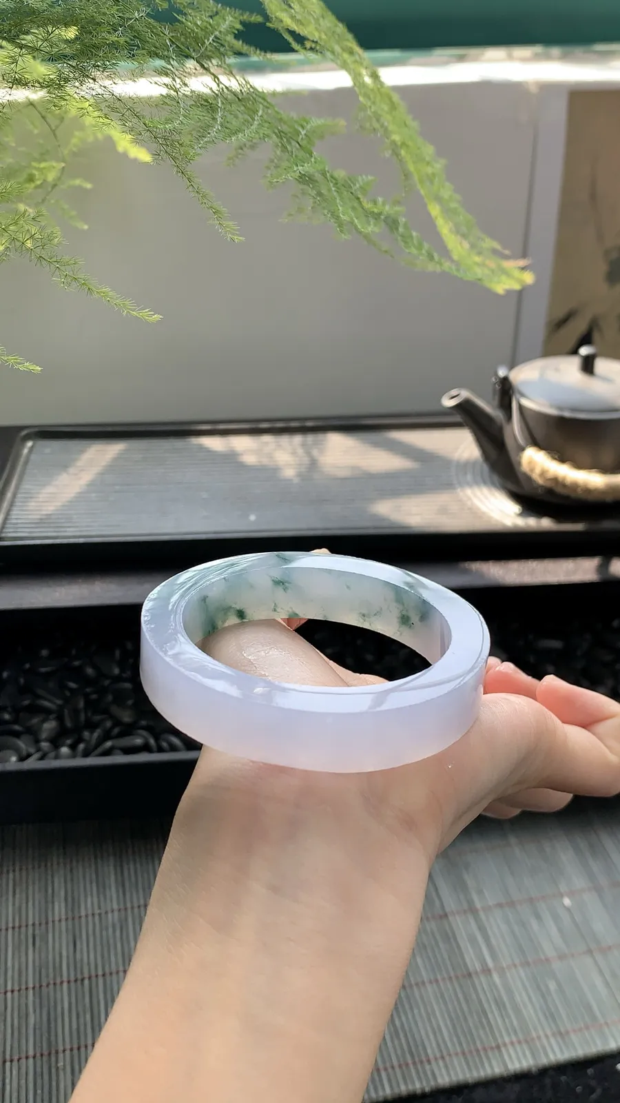 🪻【冰紫飘花贵妃镯胚】