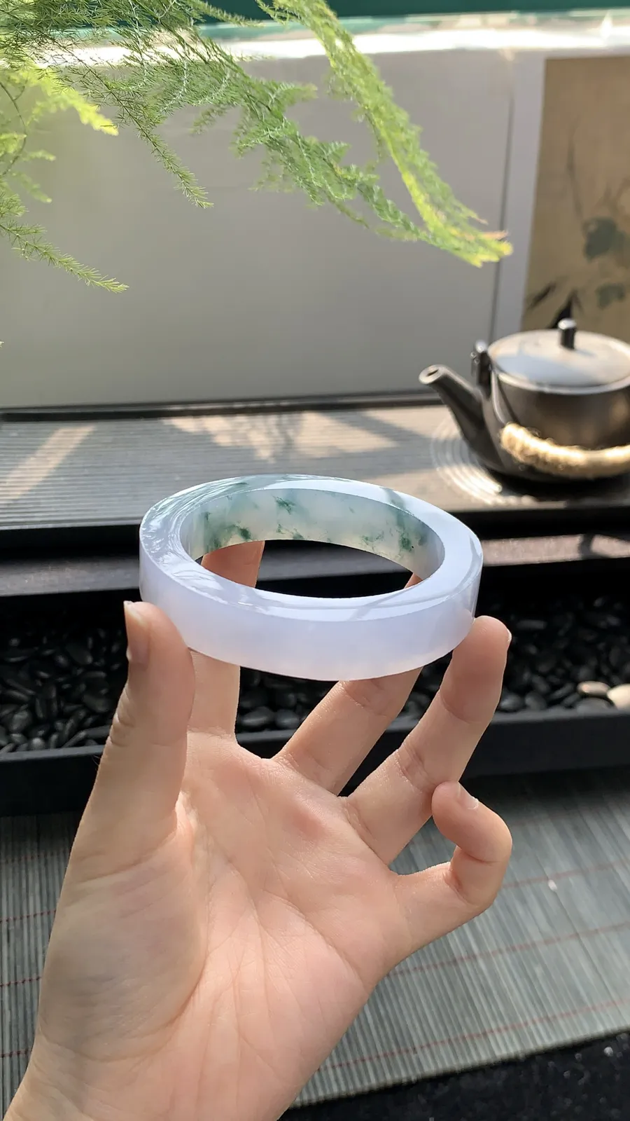 🪻【冰紫飘花贵妃镯胚】