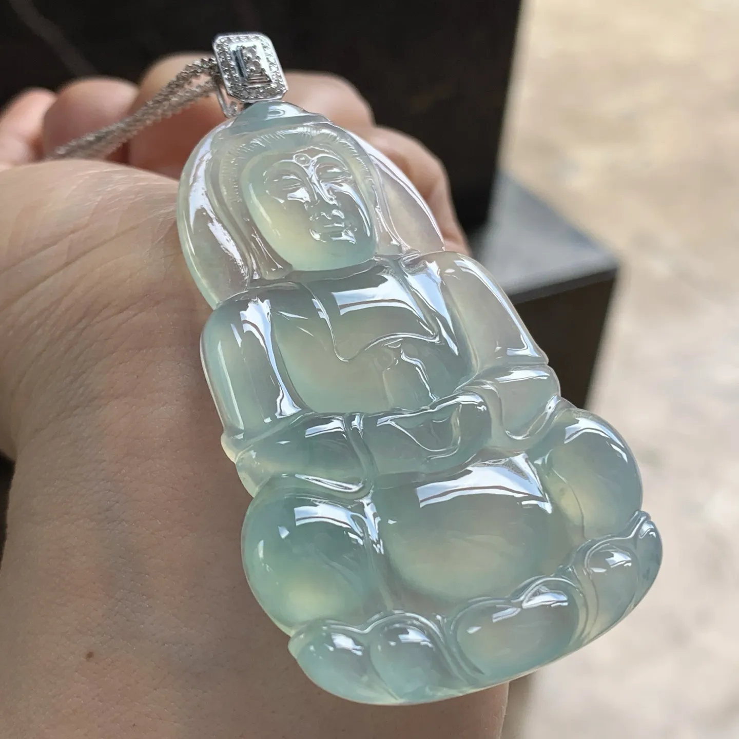 金扣冰晴水观音^_^冰透 尺寸64.2