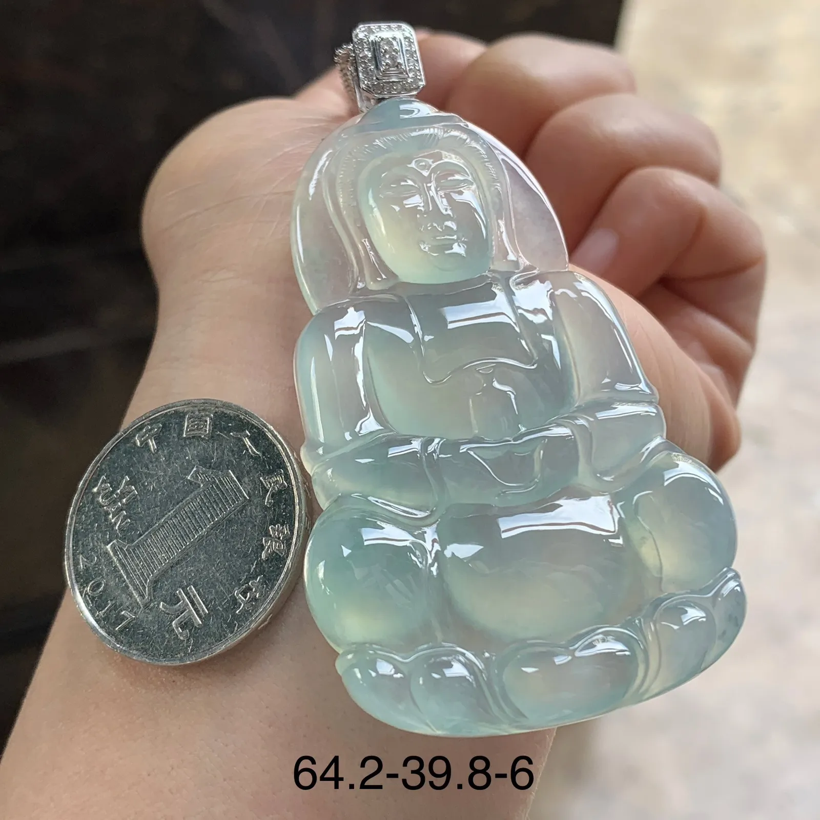金扣冰晴水观音^_^冰透 尺寸64.2