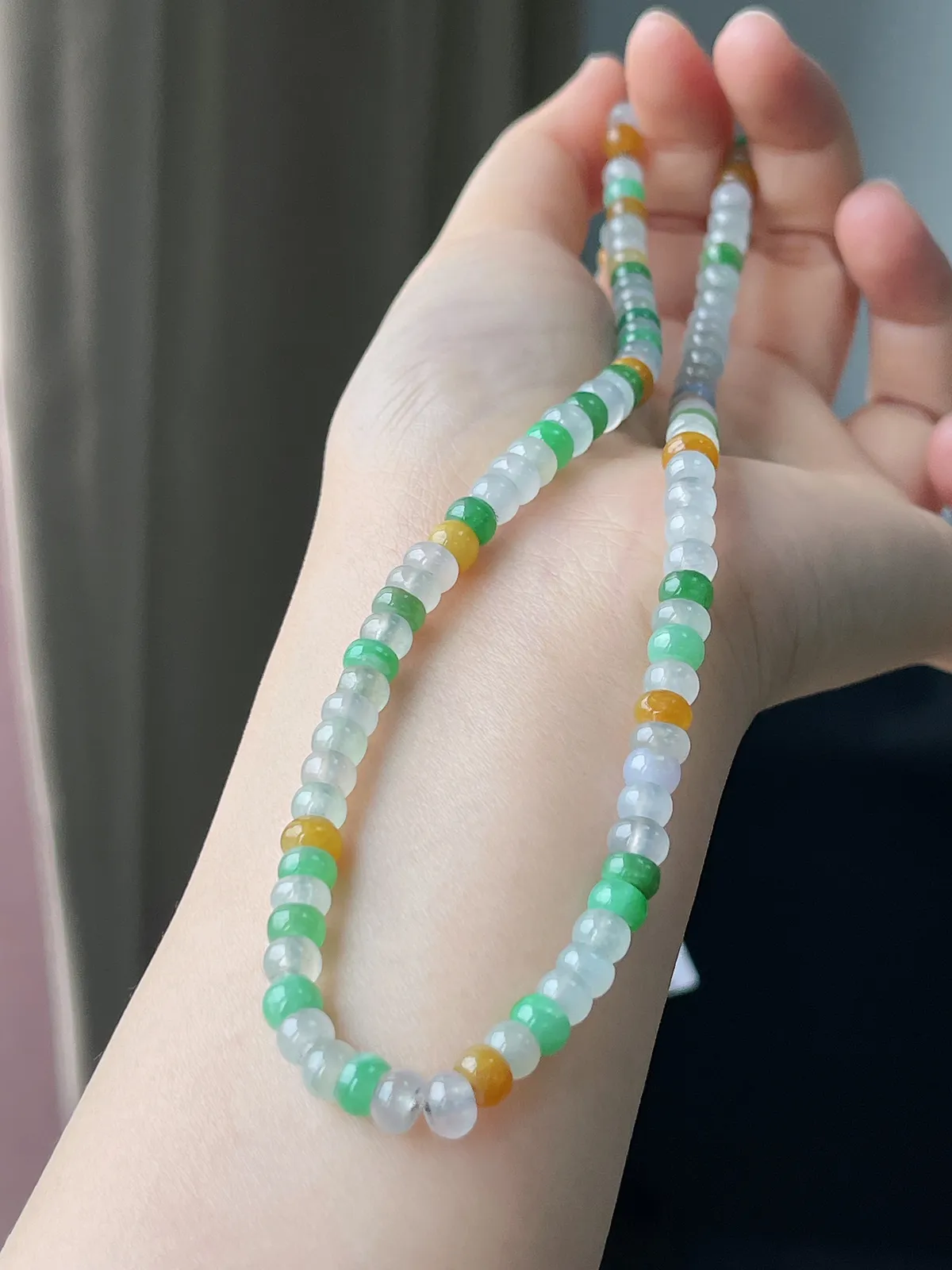 翡翠冰润多彩项链