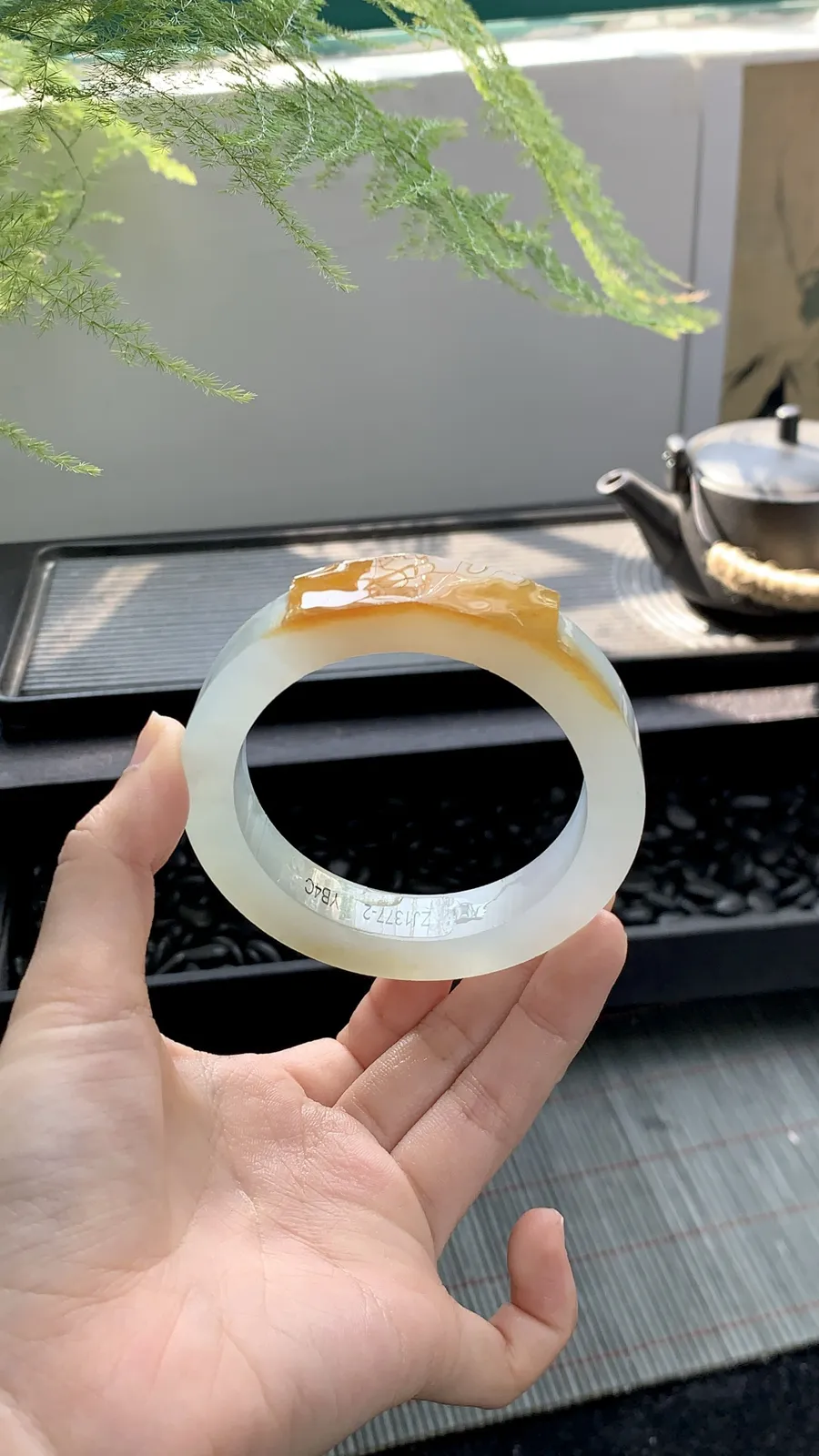  特色冰黄翡镯胚