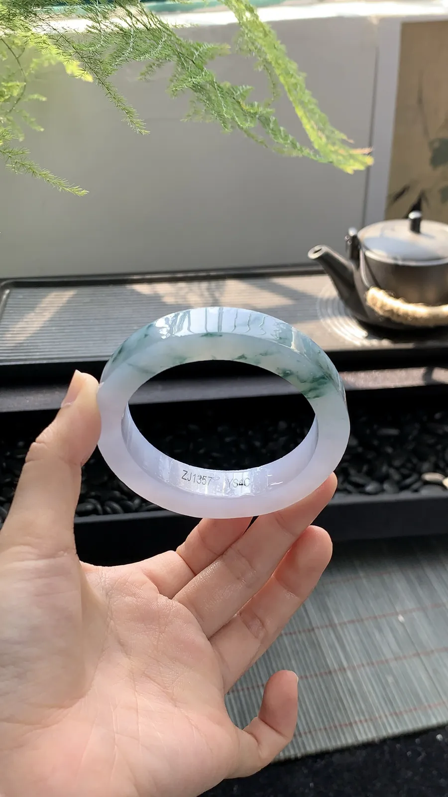 🪻【冰紫飘花贵妃镯胚】