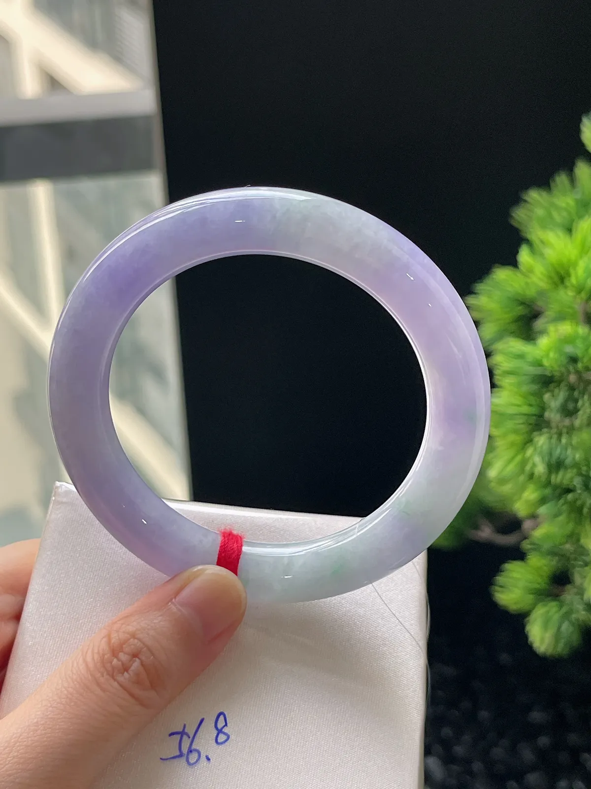 圆条56，翡翠春彩手镯