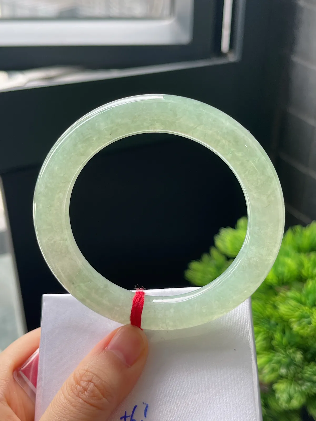 圆条56.7，翡翠冰晴底手镯