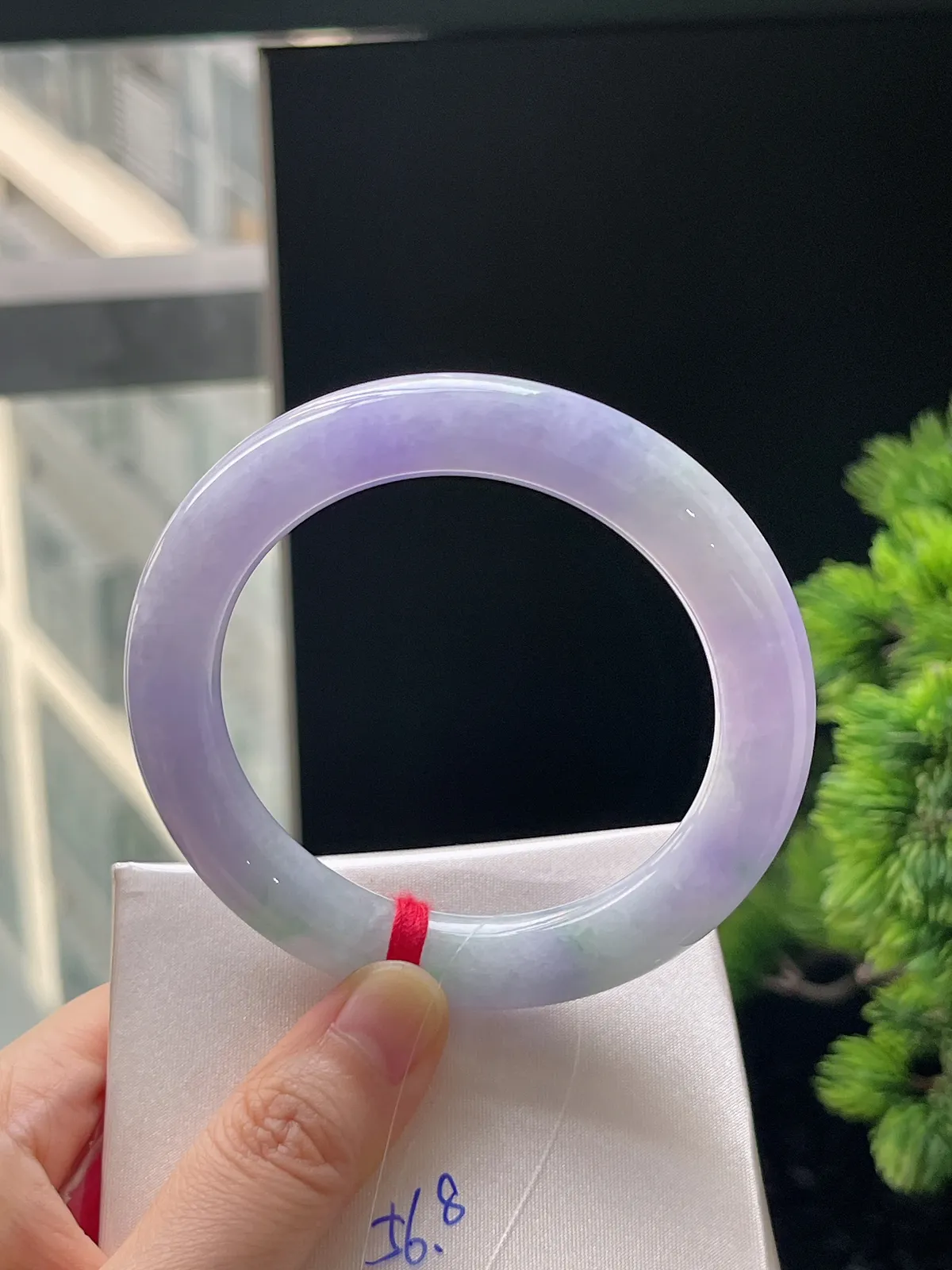 圆条56，翡翠春彩手镯