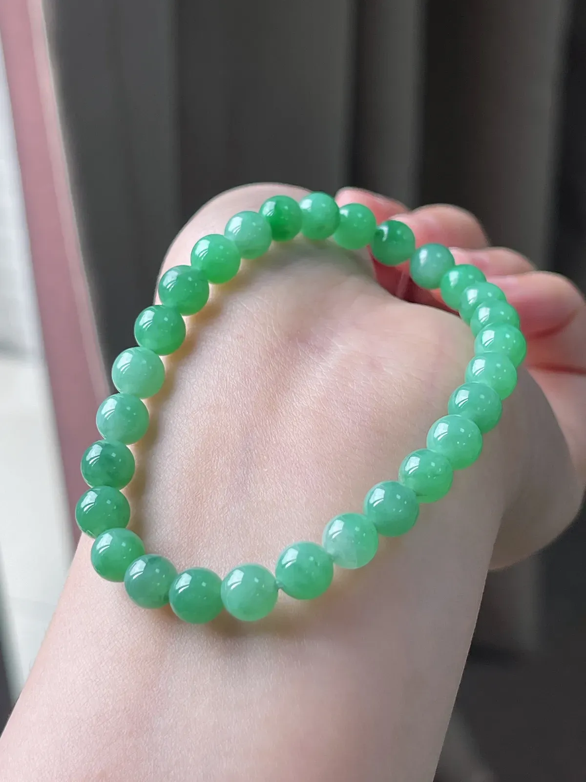 翡翠卡6+满绿手串