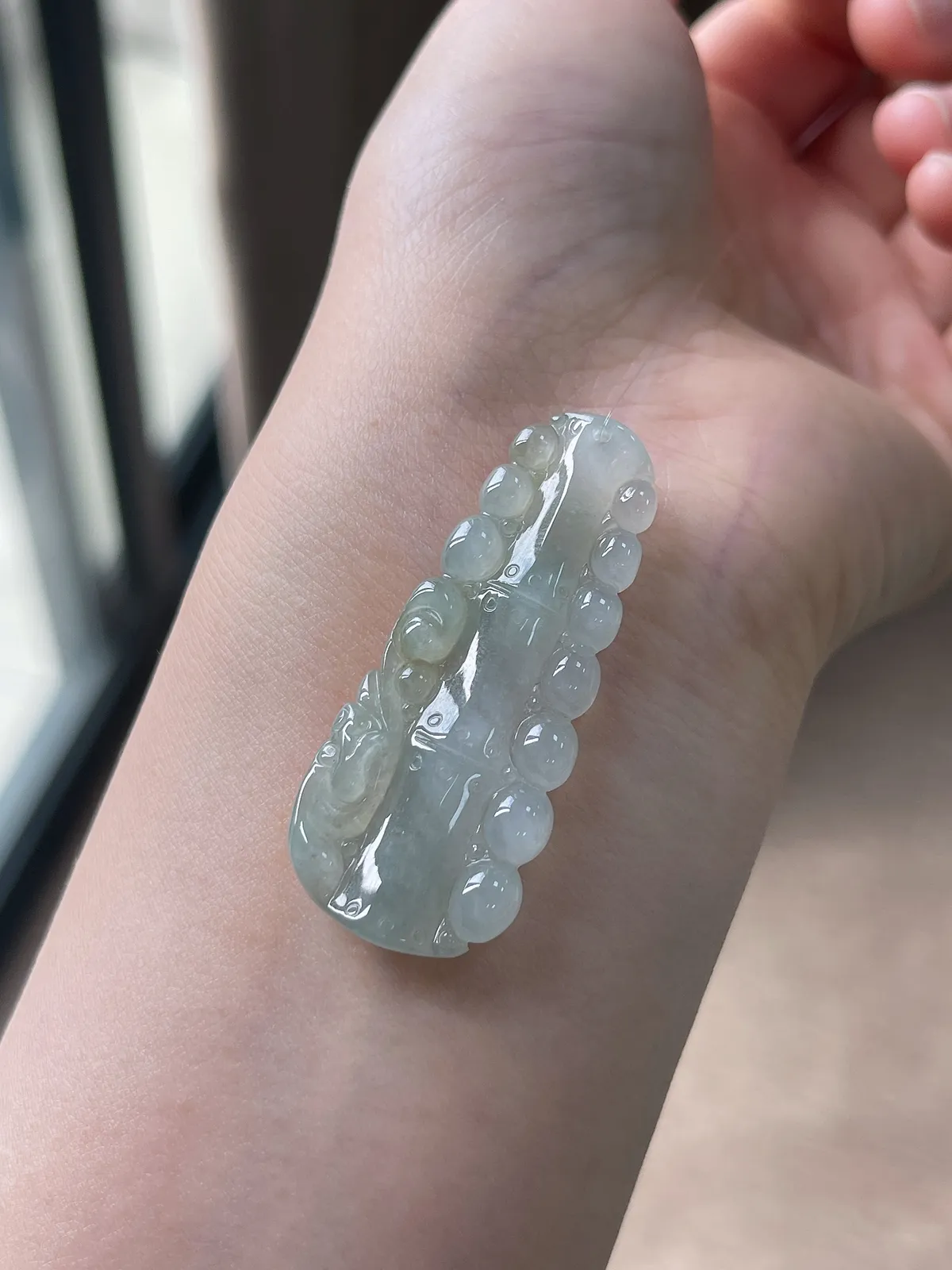 翡翠节节高升竹节吊坠