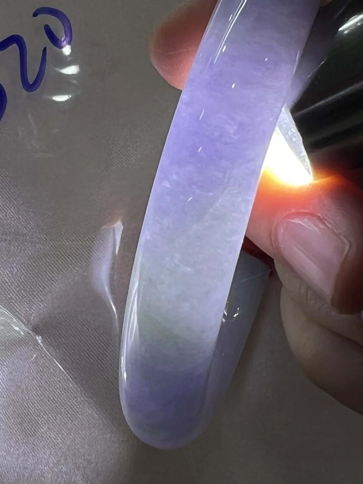 圆条56，翡翠春彩手镯