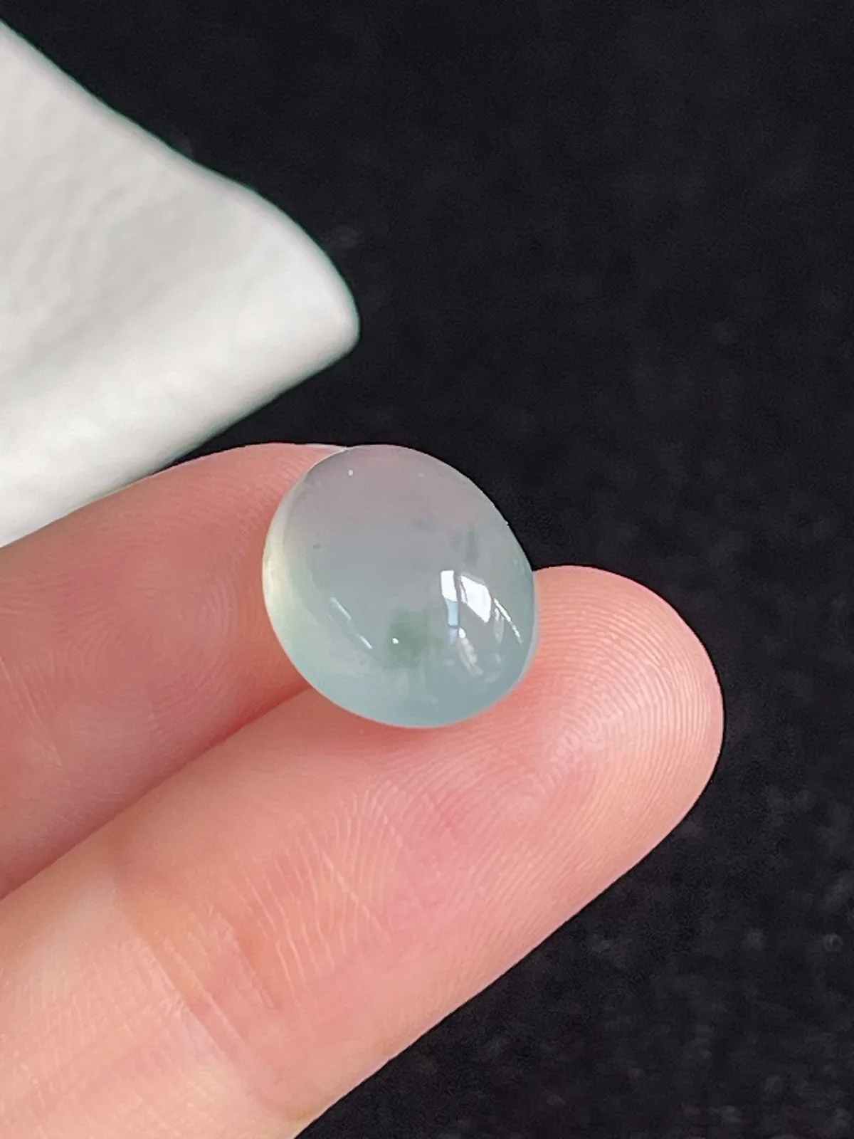 翡翠冰种飘花戒面