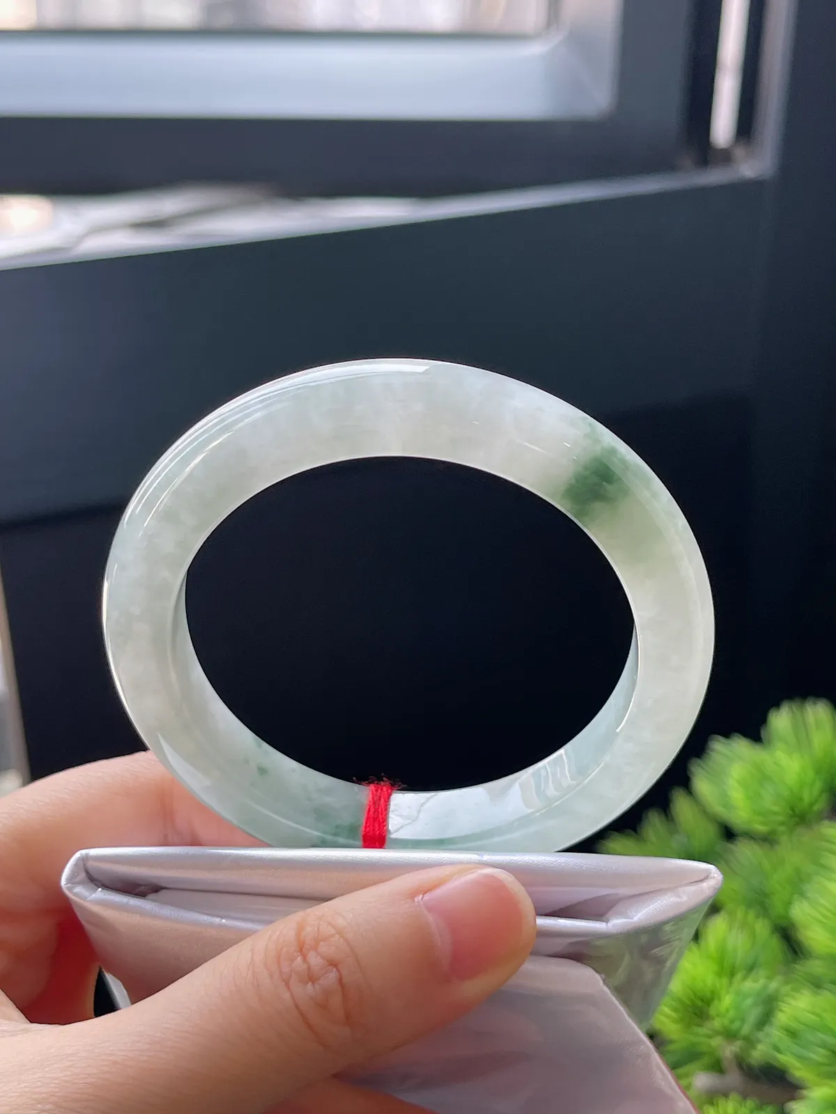 正圈52.8圈口，翡翠飘花手镯