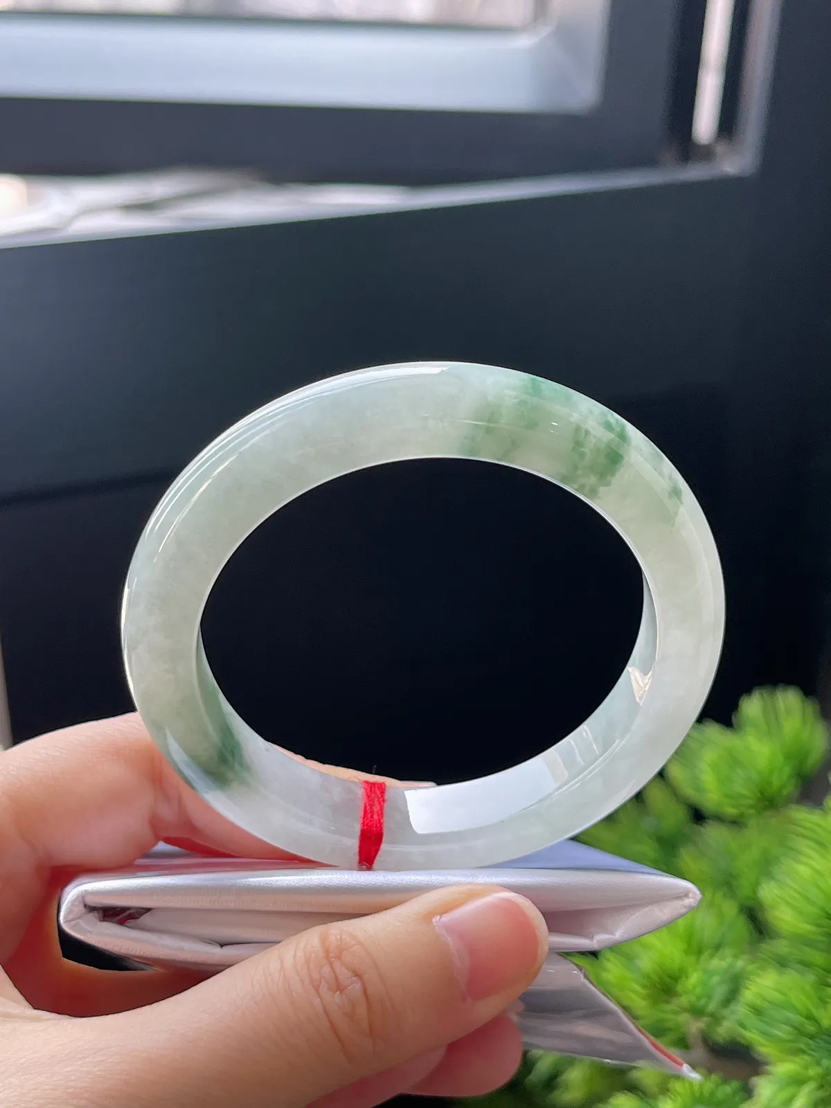 正圈52.8圈口，翡翠飘花手镯