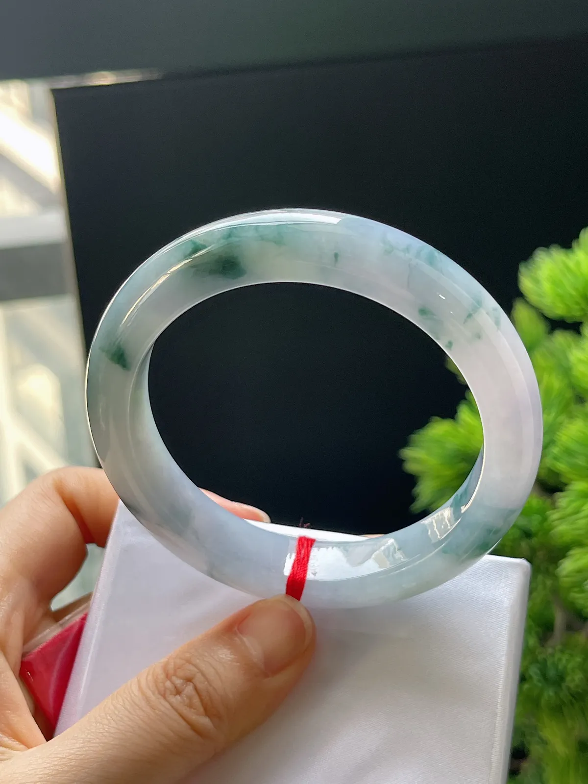 正圈56，翡翠飘花手镯