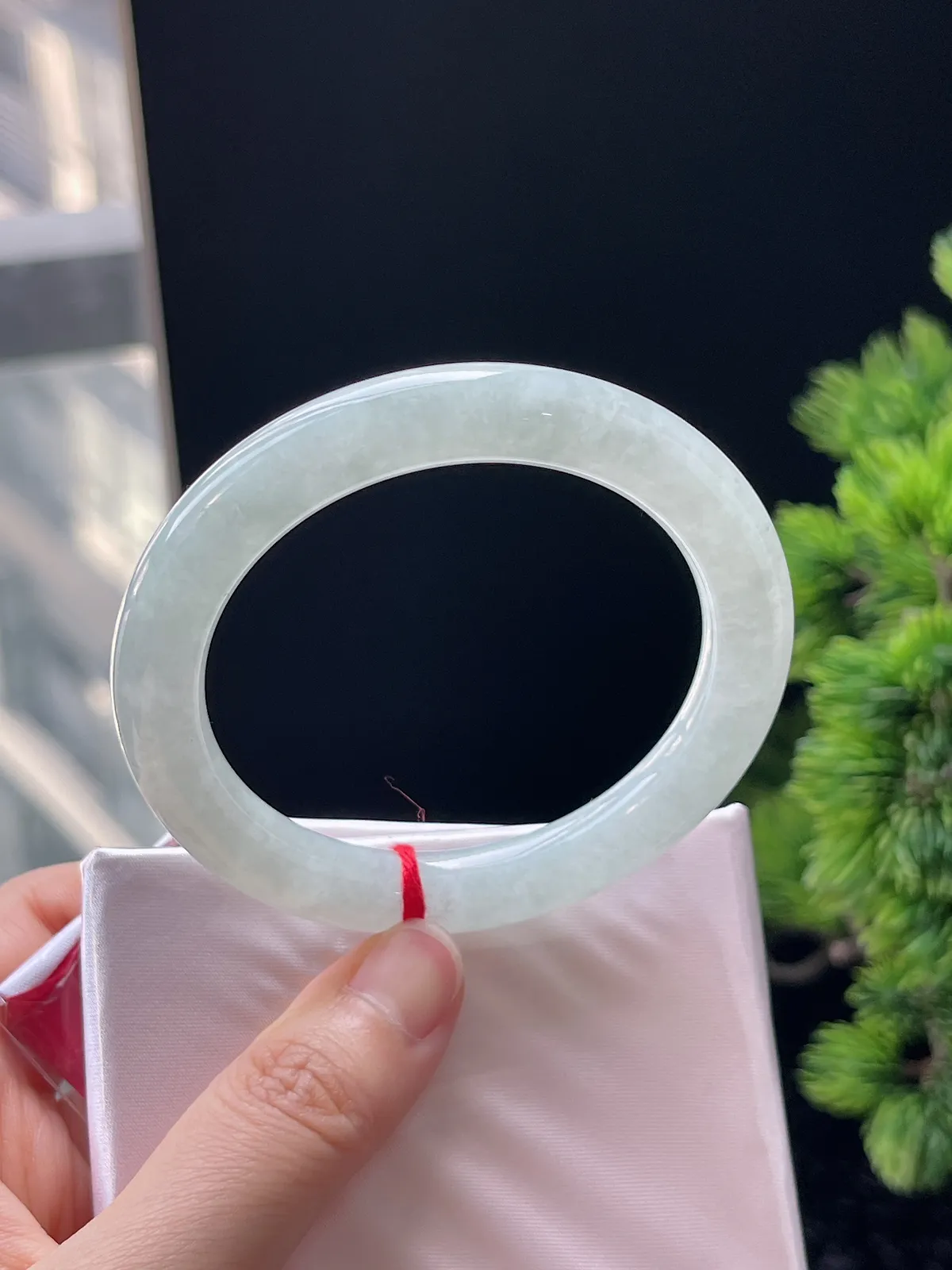 圆镯53.2圈口，翡翠手镯