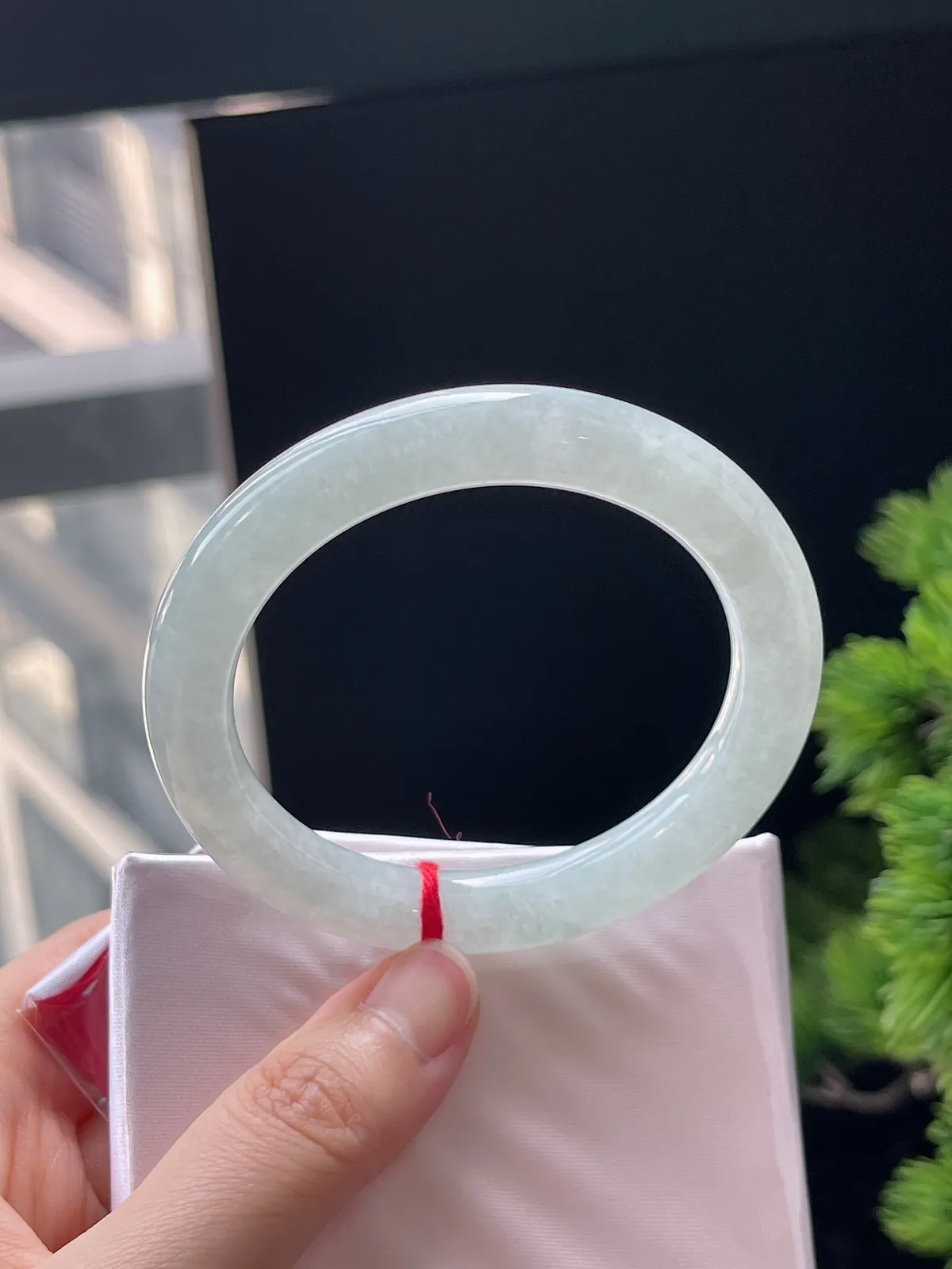 圆镯53.2圈口，翡翠手镯