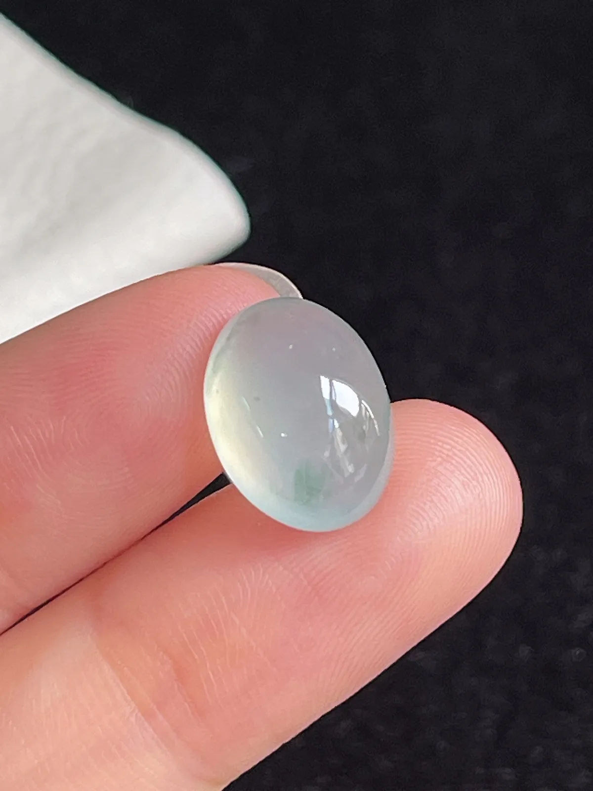 翡翠冰种飘花戒面