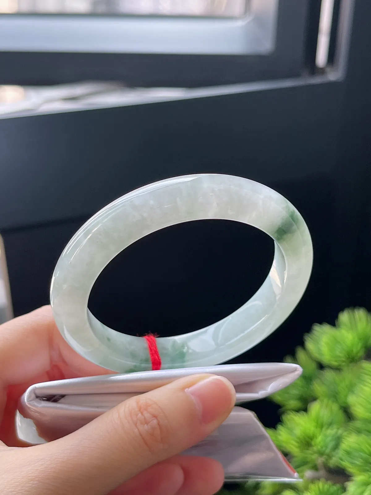 正圈52.8圈口，翡翠飘花手镯