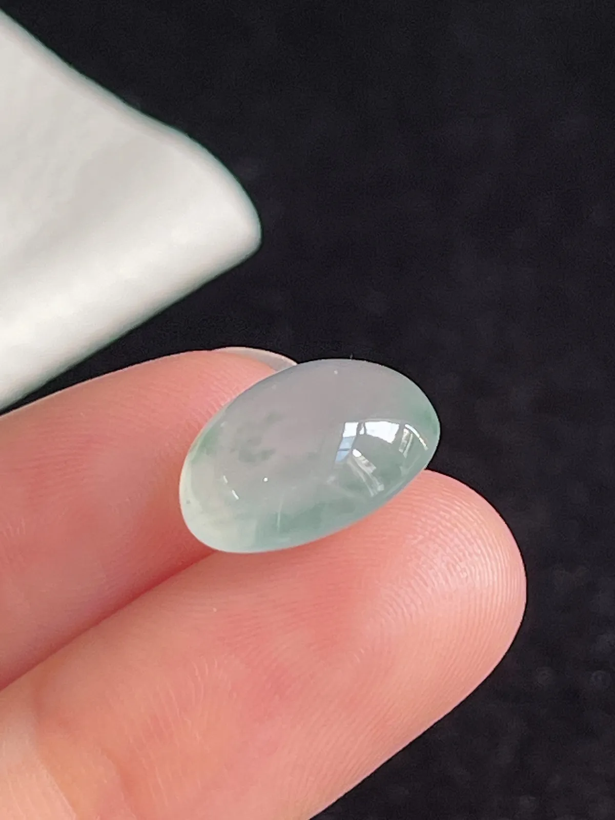 翡翠冰种飘花戒面