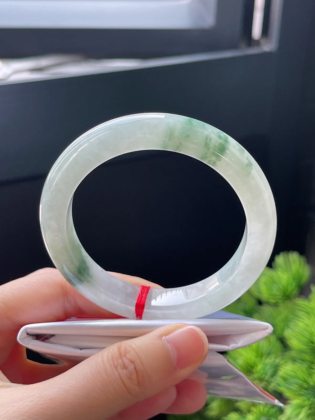 正圈52.8圈口，翡翠飘花手镯