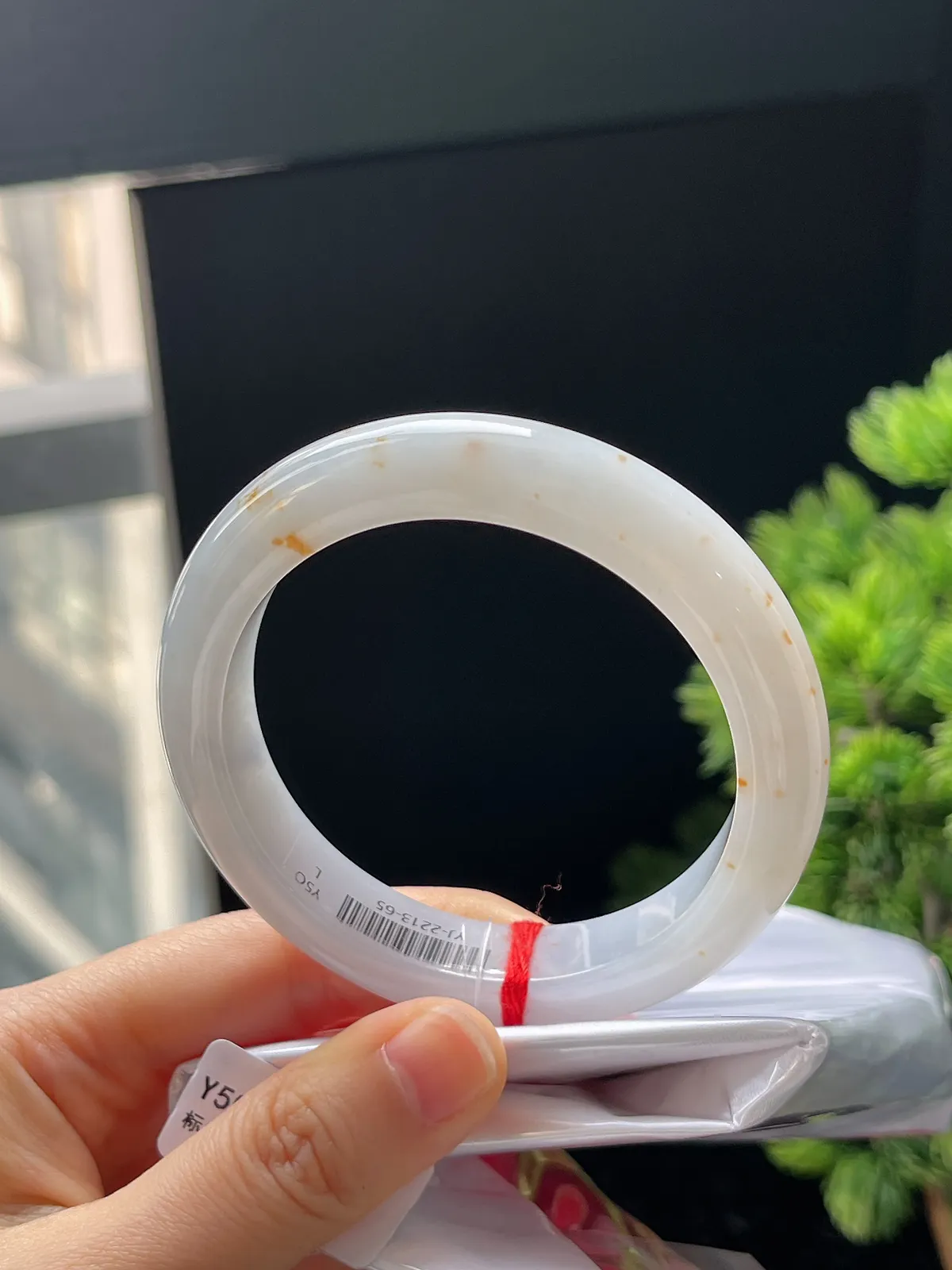 正圈56圈口，翡翠桂花肉糕手镯