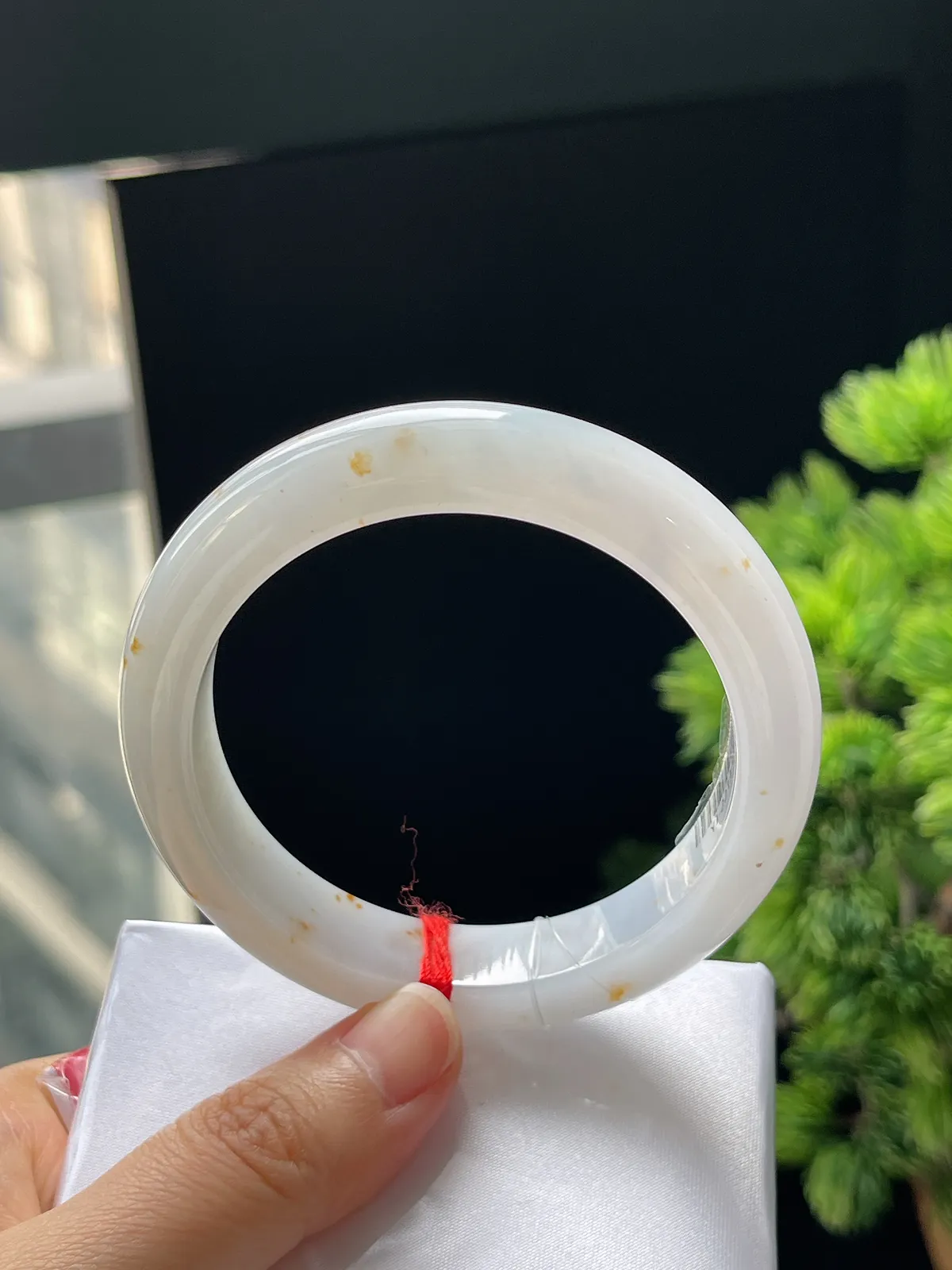 正圈56圈口，翡翠桂花肉糕手镯