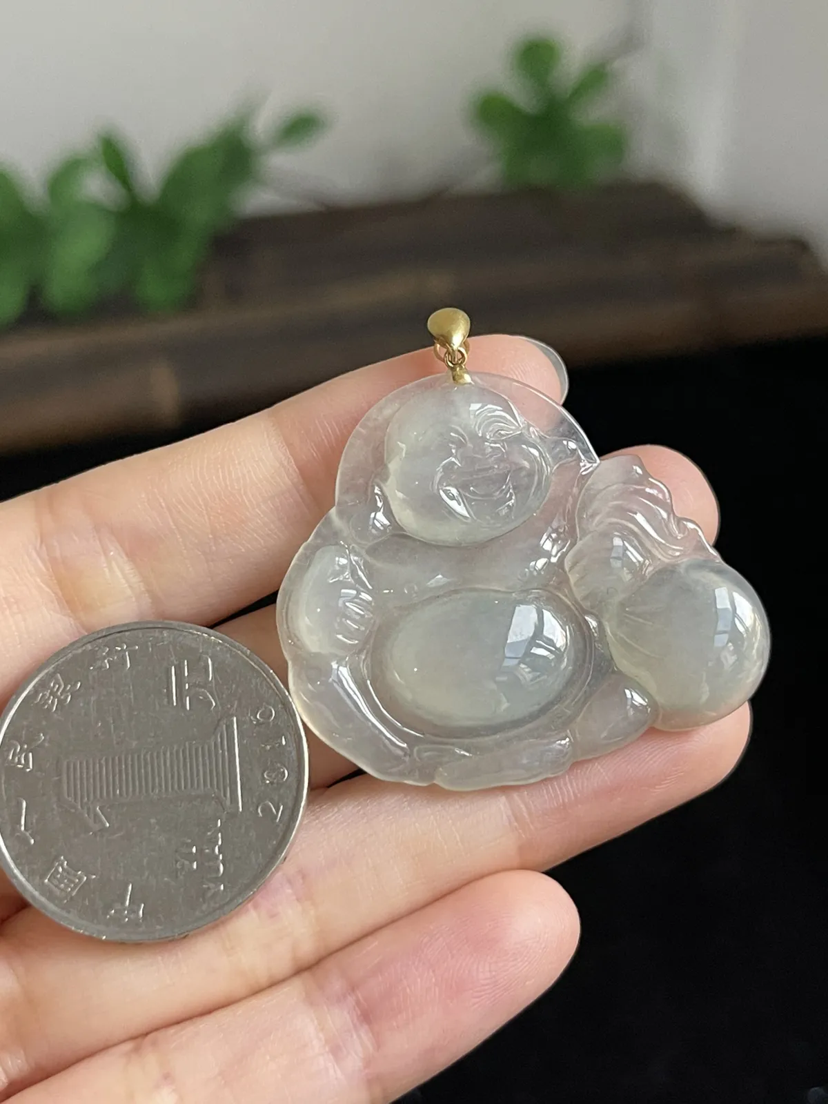 翡翠佛，印记：G18K