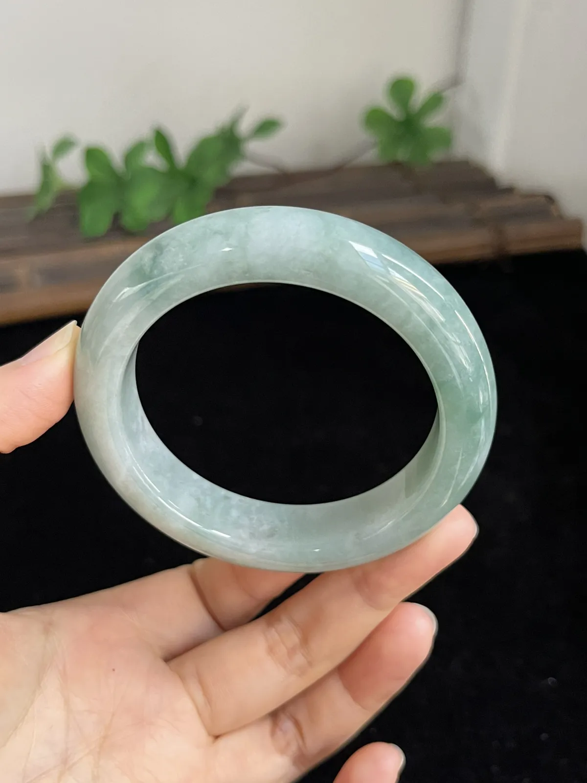 正圈53.7圈口，翡翠手镯