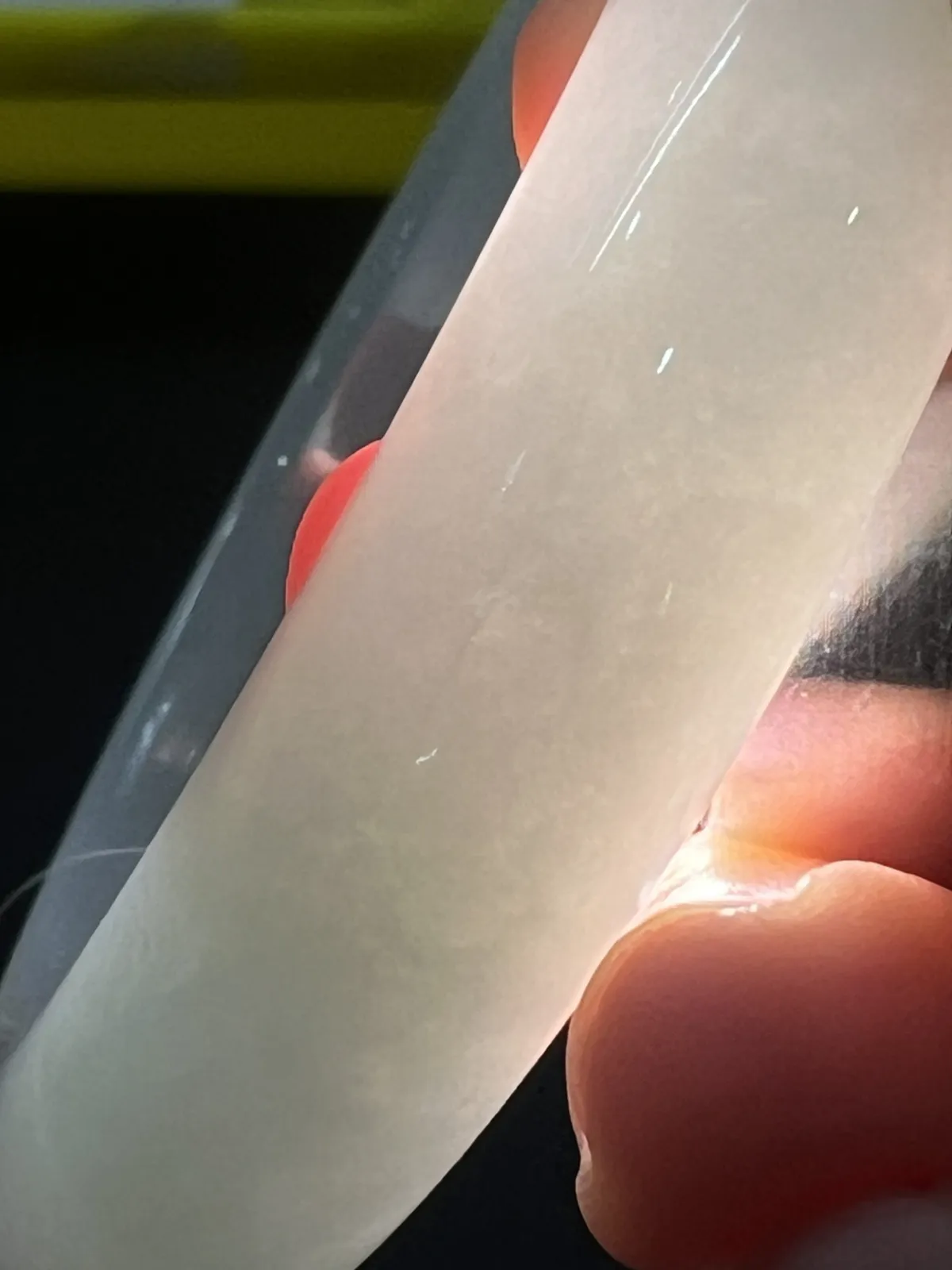 正圈55.2圈口，翡翠冰糯种白色手镯