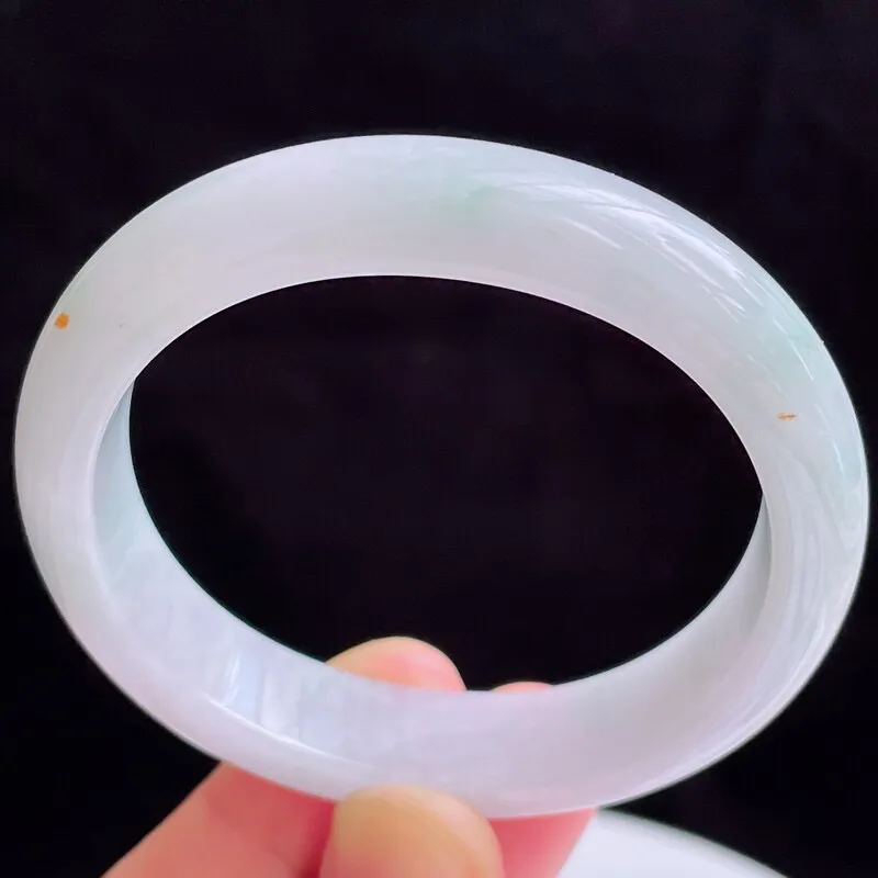 54圈贵妃天然翡翠A货手镯好种水春彩水润手镯48.40g