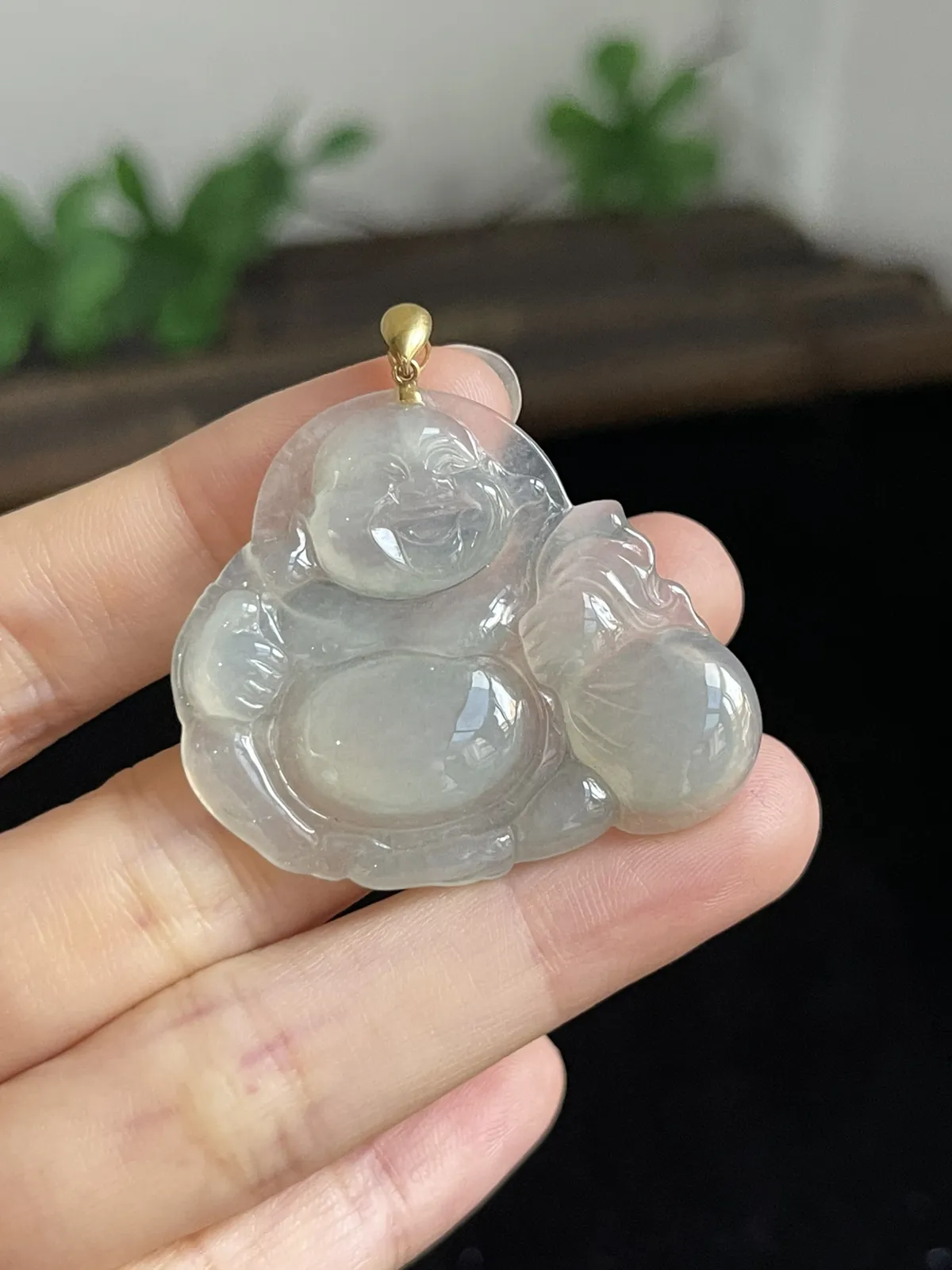 翡翠佛，印记：G18K