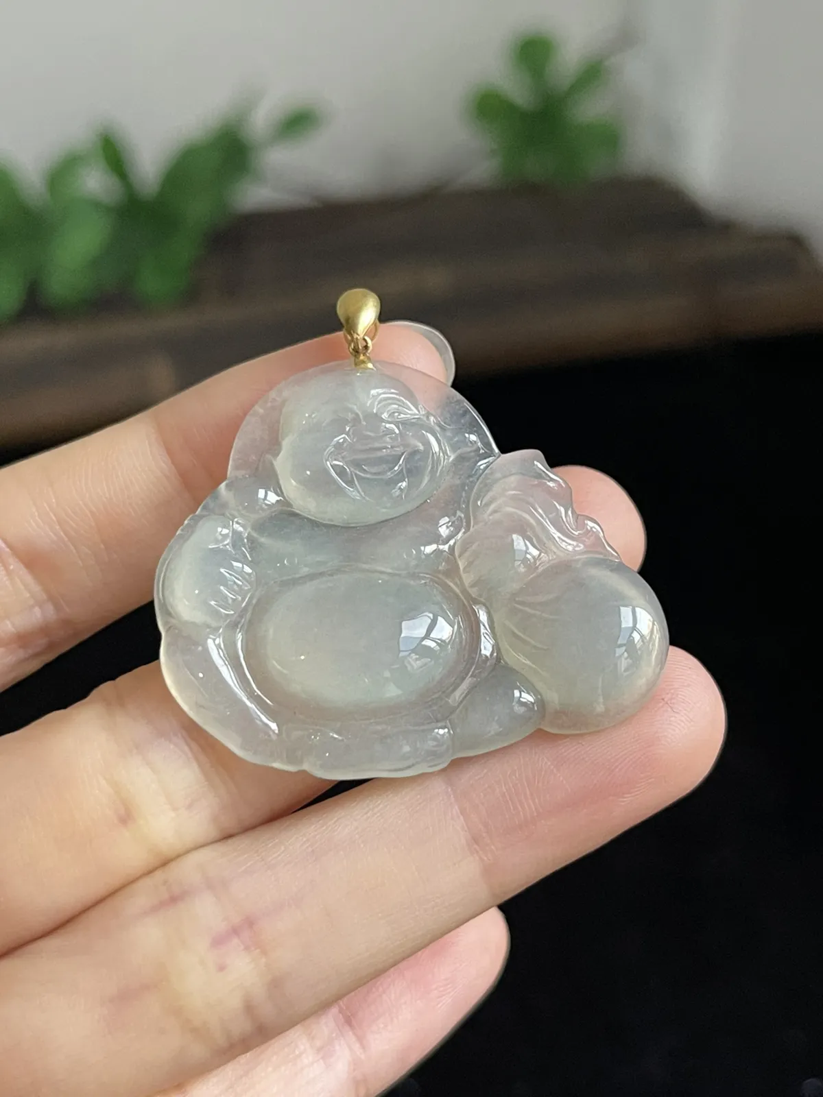 翡翠佛，印记：G18K