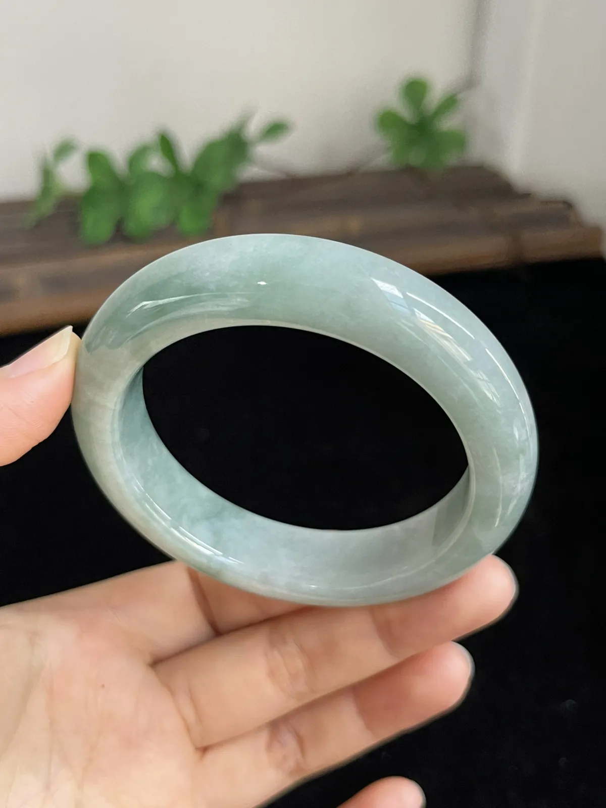 正圈53.7圈口，翡翠手镯