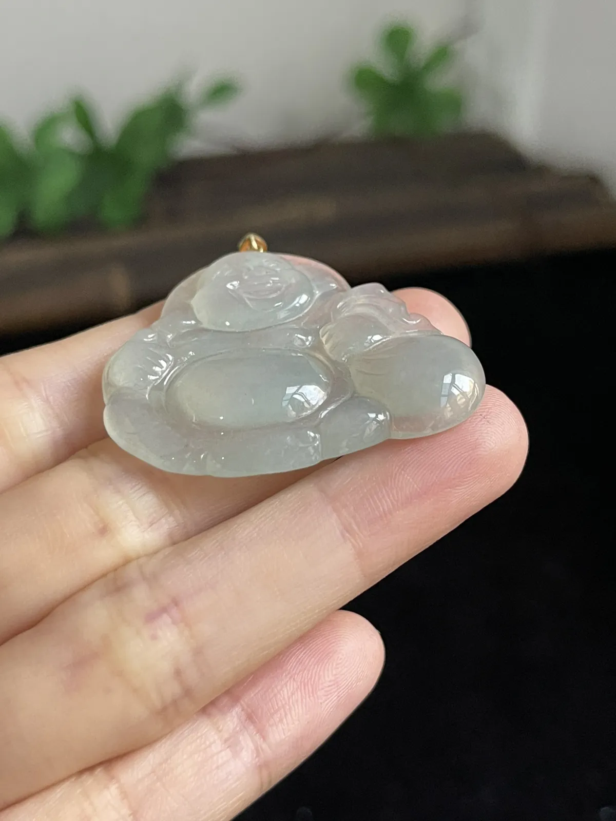 翡翠佛，印记：G18K